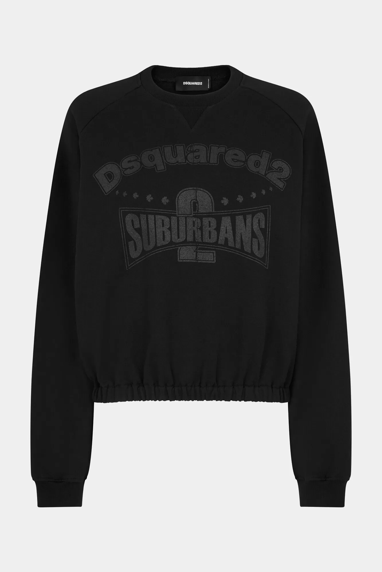 Sweatshirts^Dsquared2 Atletisch Fit Sweatshirt Met Ronde Hals Zwart