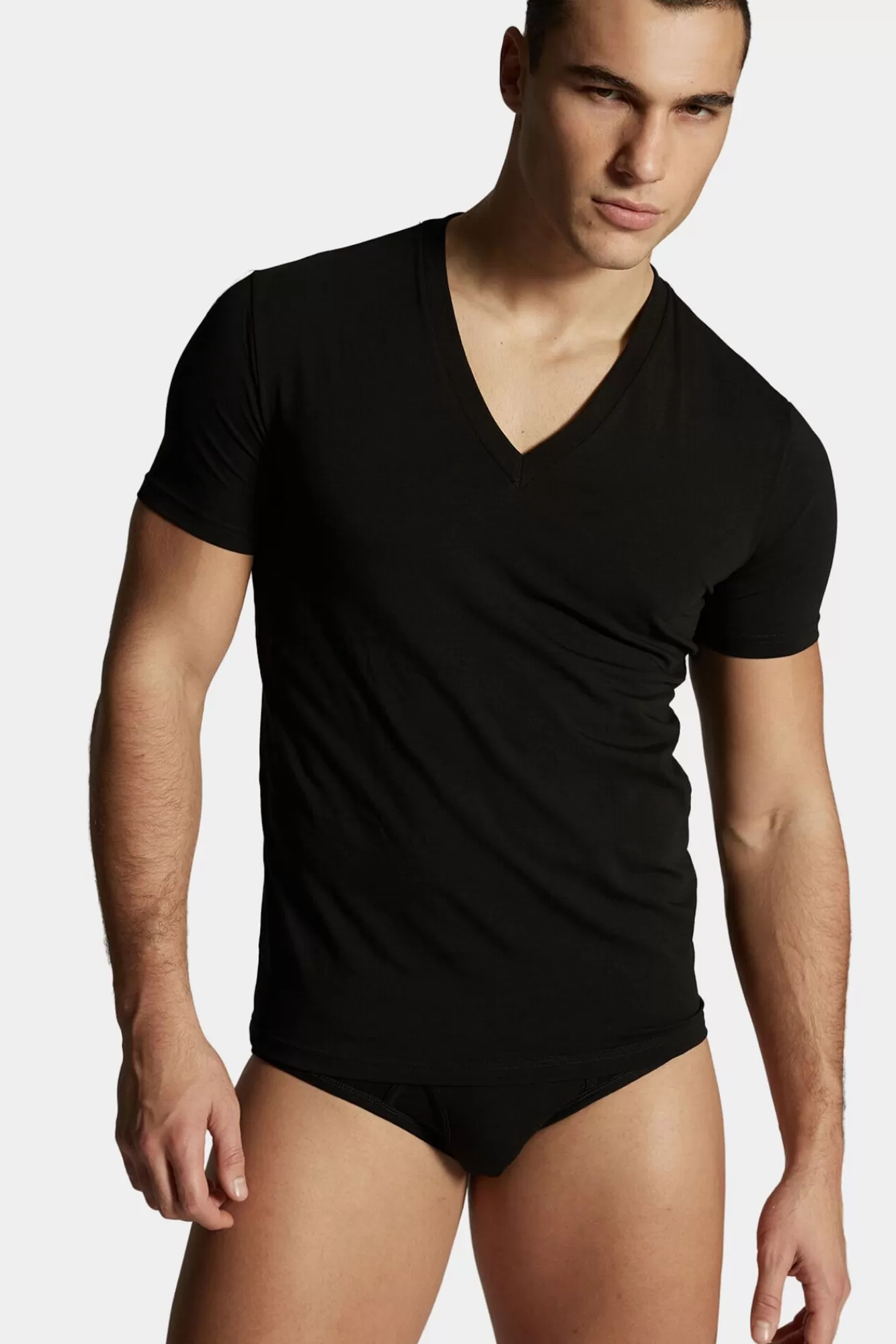 Ondergoed Basis^Dsquared2 Basic T-Shirt, Dubbelpak Zwart