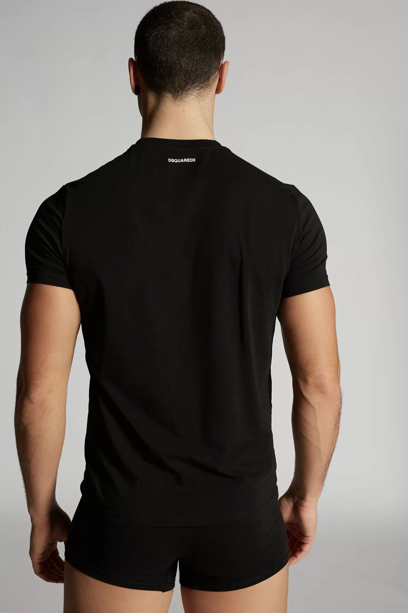 Ondergoed Basis^Dsquared2 Basic T-Shirt, Dubbelpak Zwart