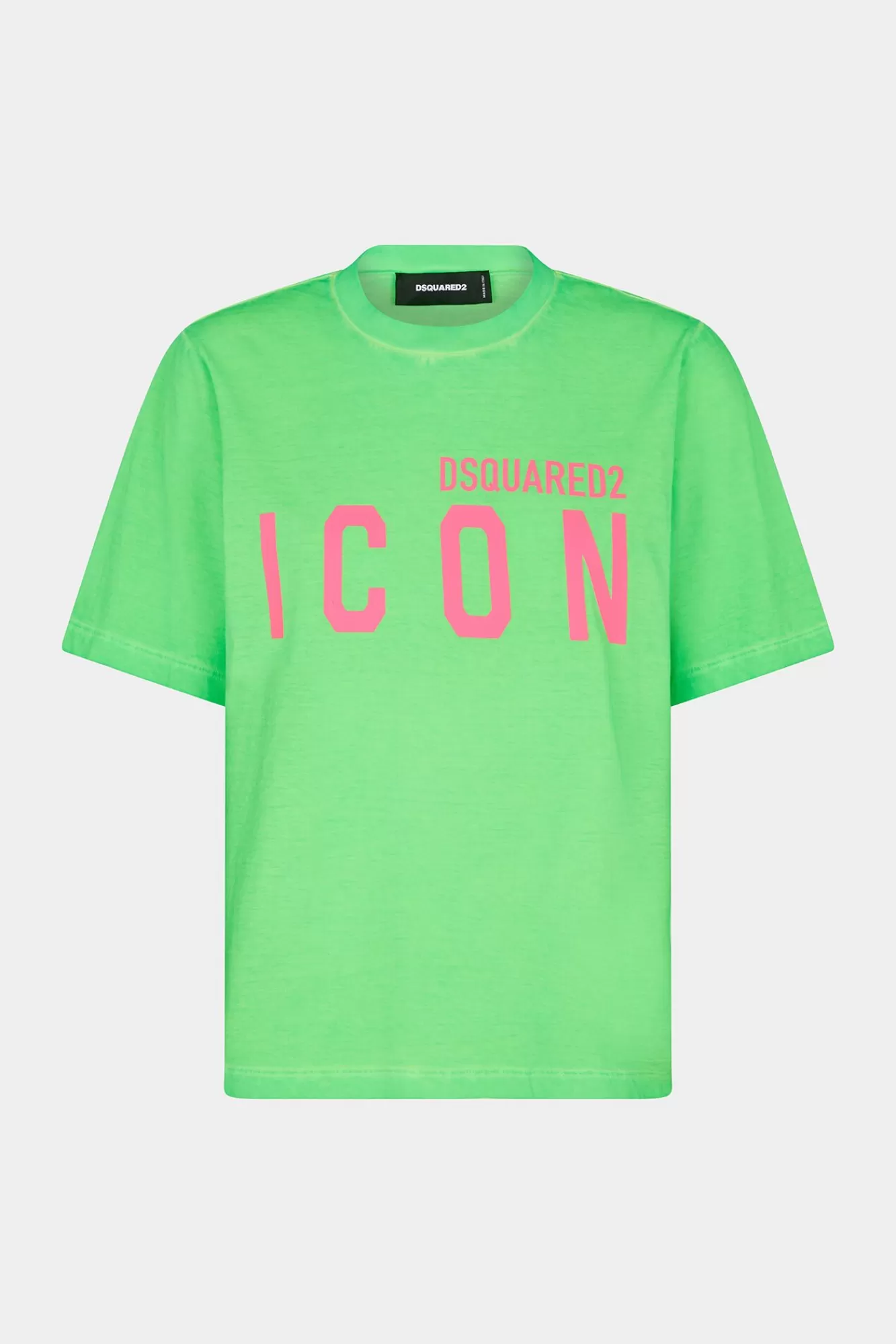 Tops En T-Shirts^Dsquared2 Be Icon Easy Fit T-Shirt Groene Fluo