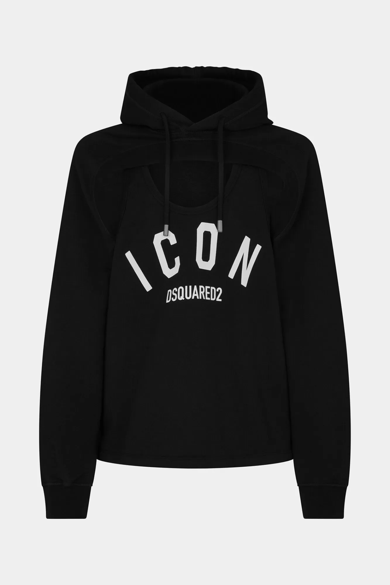 Co-Orden^Dsquared2 Be Icon Regular-Fit Sweatshirt Met Capuchon Zwart