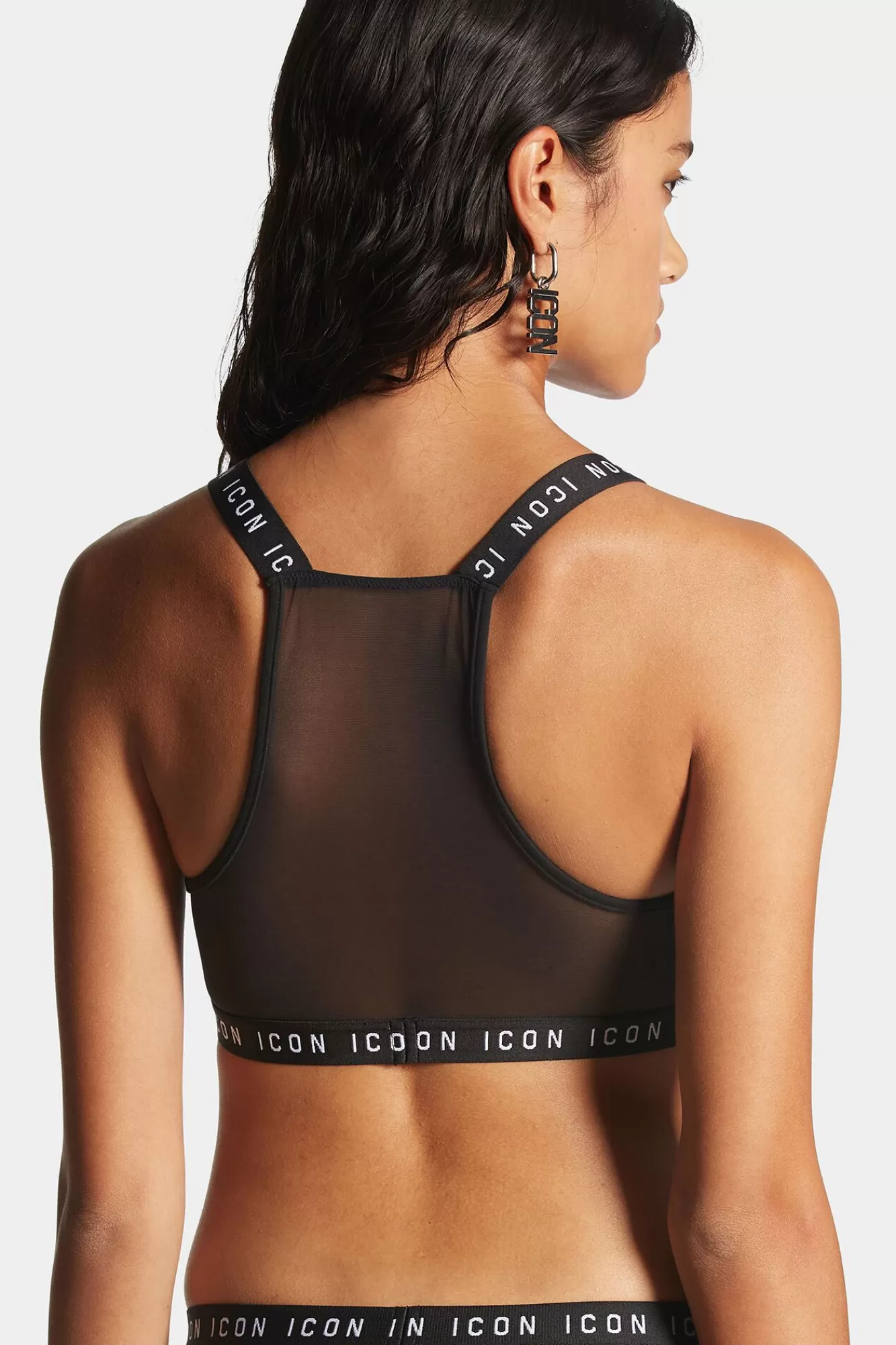 Ondergoed^Dsquared2 Be Icon Sportbeha Zwart