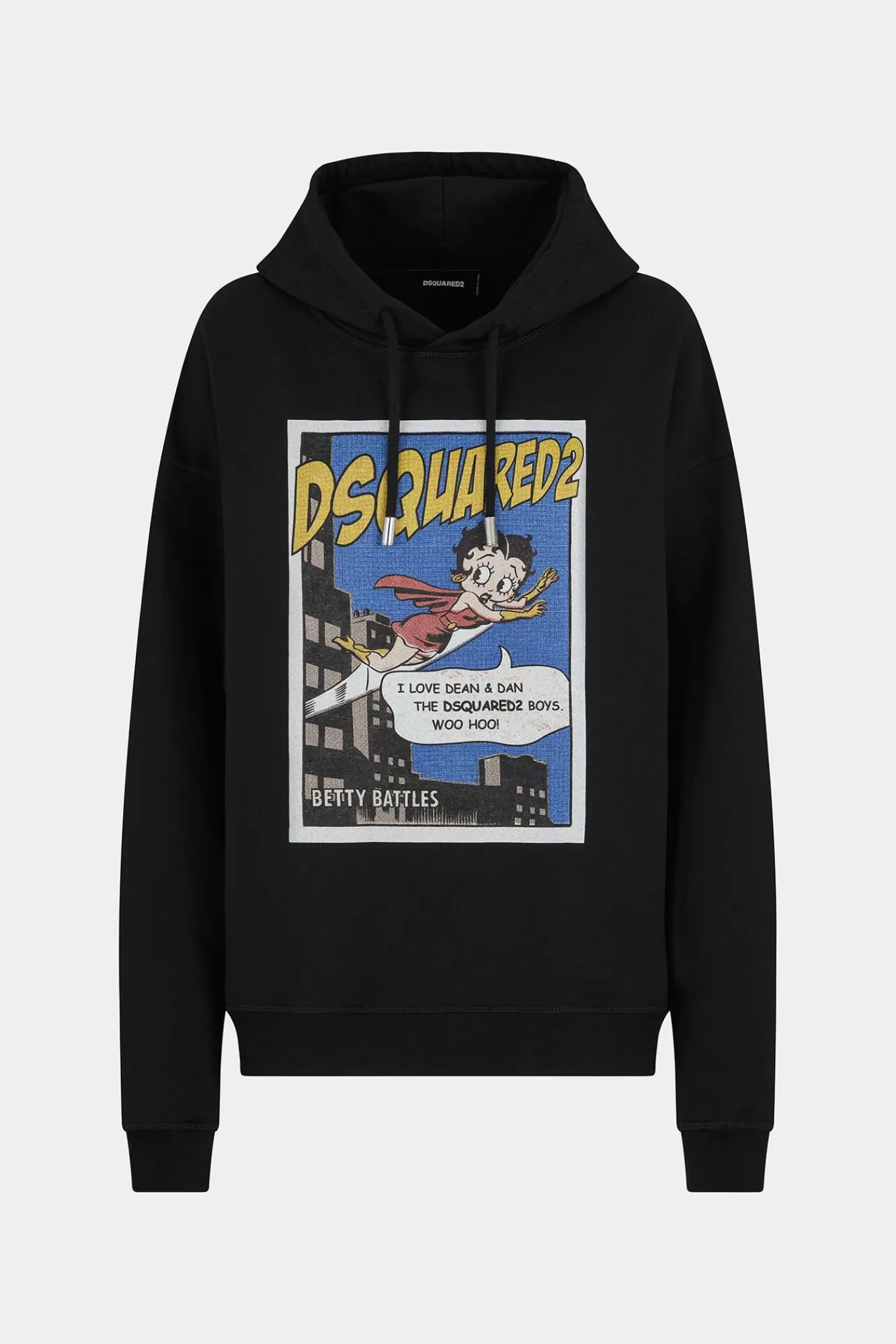 Sweatshirts^Dsquared2 Betty Boop Relaxed Fit Hoodie-Sweatshirt Zwart