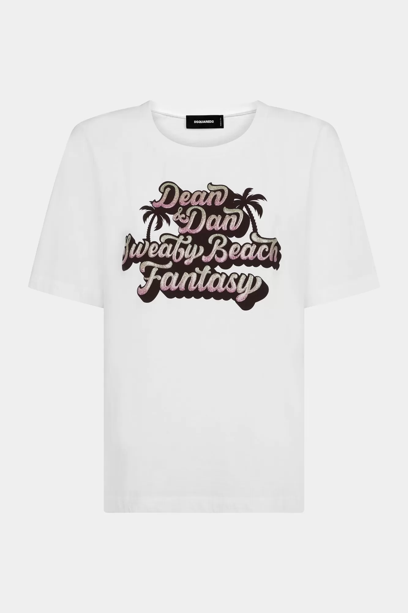 Tops En T-Shirts^Dsquared2 Bezweet Strand Fantasy Easy Fit T-Shirt Wit