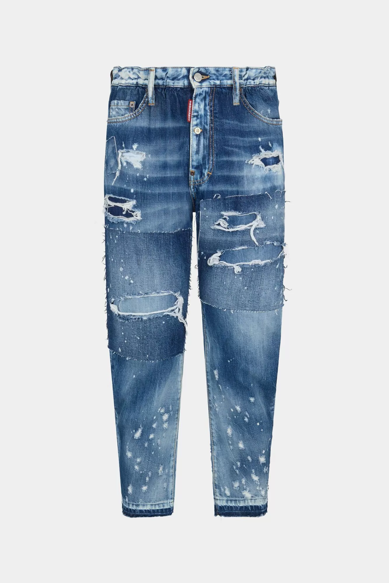 Jeans^Dsquared2 Big Brother-Jeans Met Donkere Gescheurde Wassing Marine