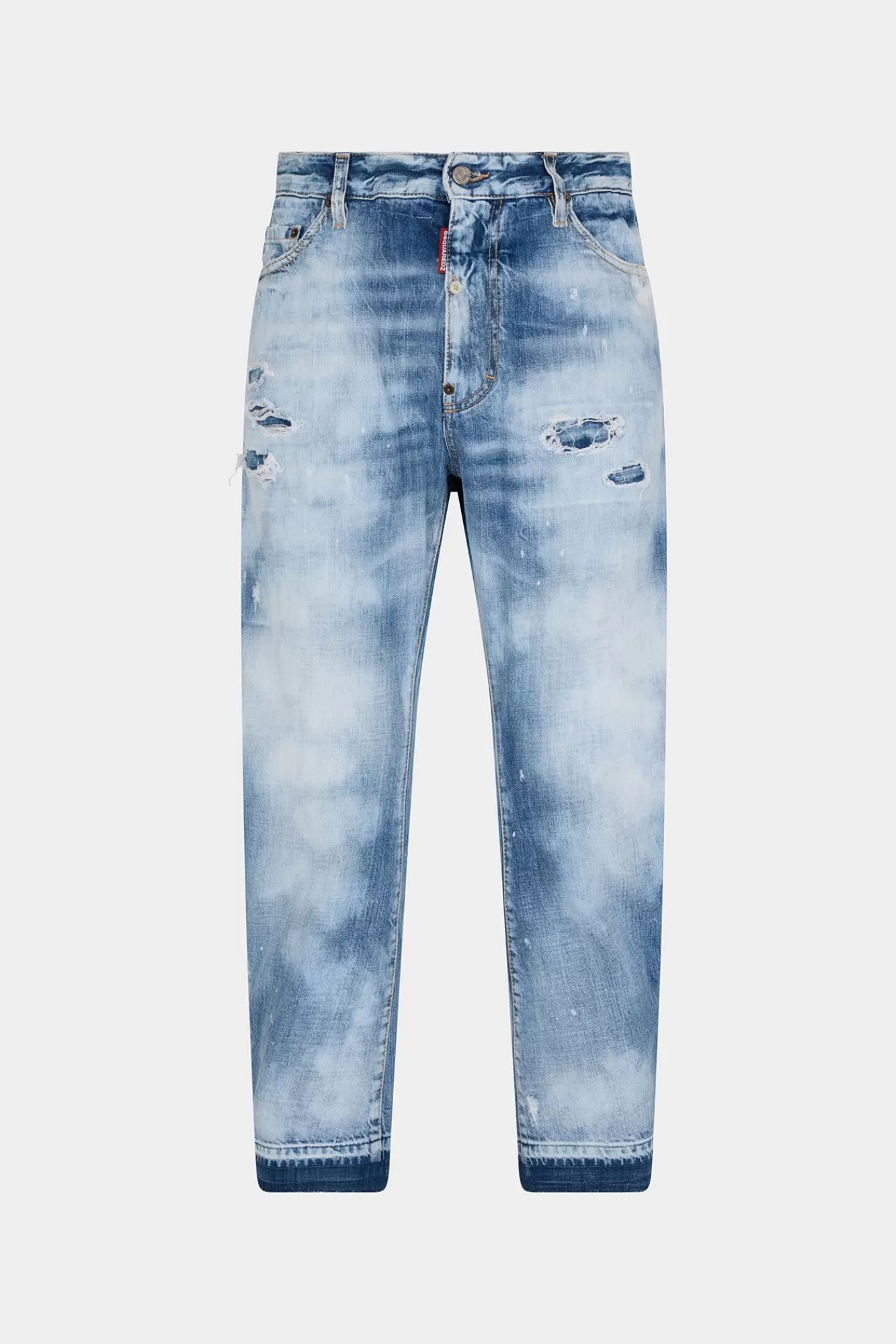 Jeans^Dsquared2 Big Brother-Jeans Met Lichte Everglades-Wassing Marine