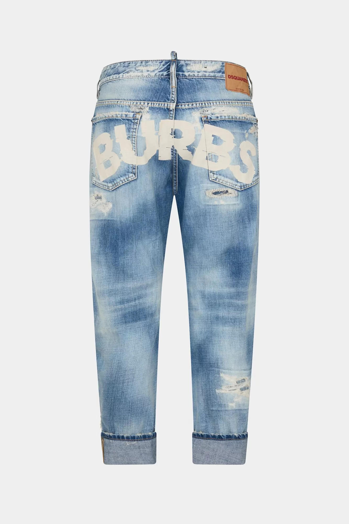 Jeans^Dsquared2 Big Brother-Jeans Met Shark Bite-Wassing Marine