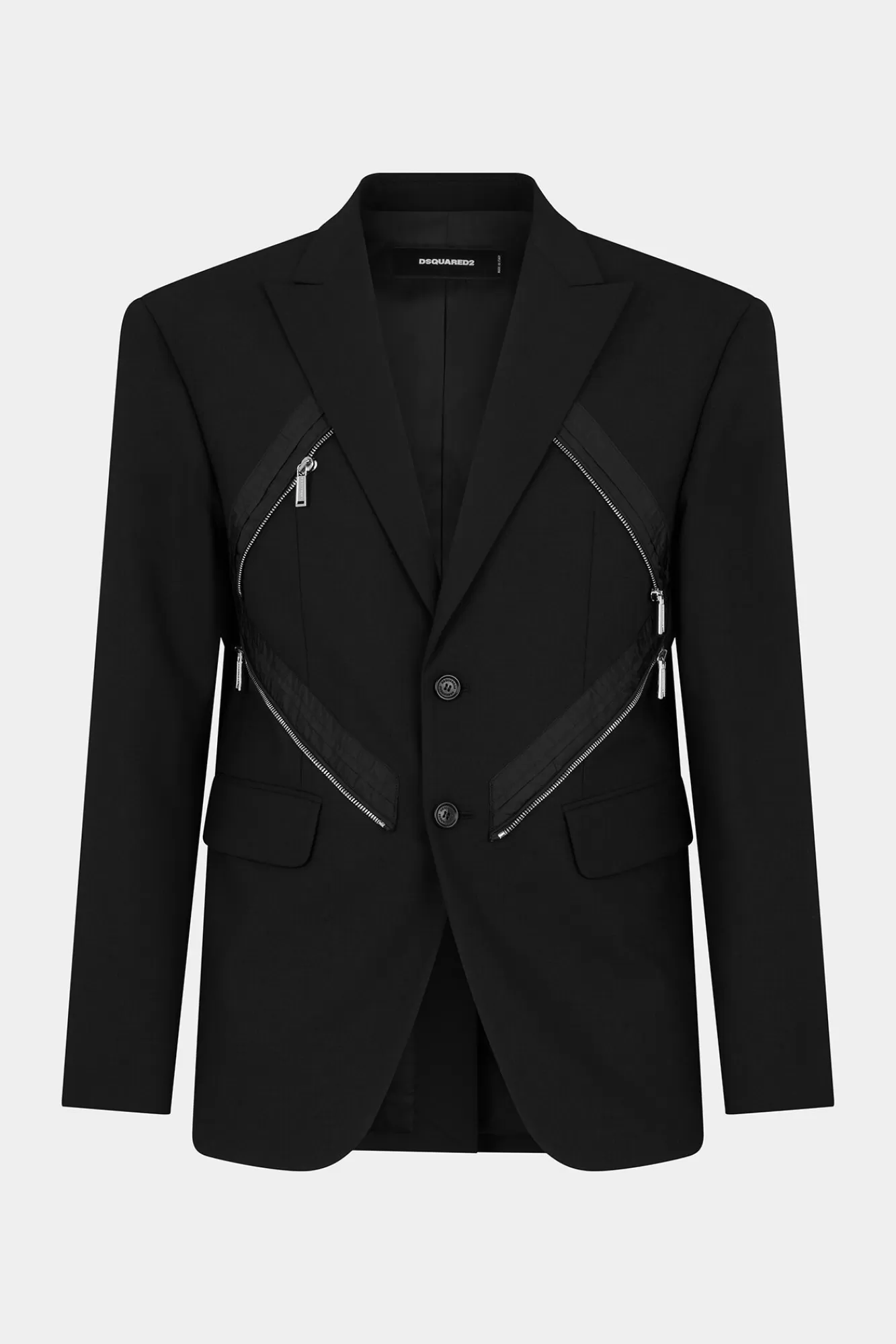 Pakken En Blazers^Dsquared2 Blazer Met Diamanten Ritssluiting Zwart