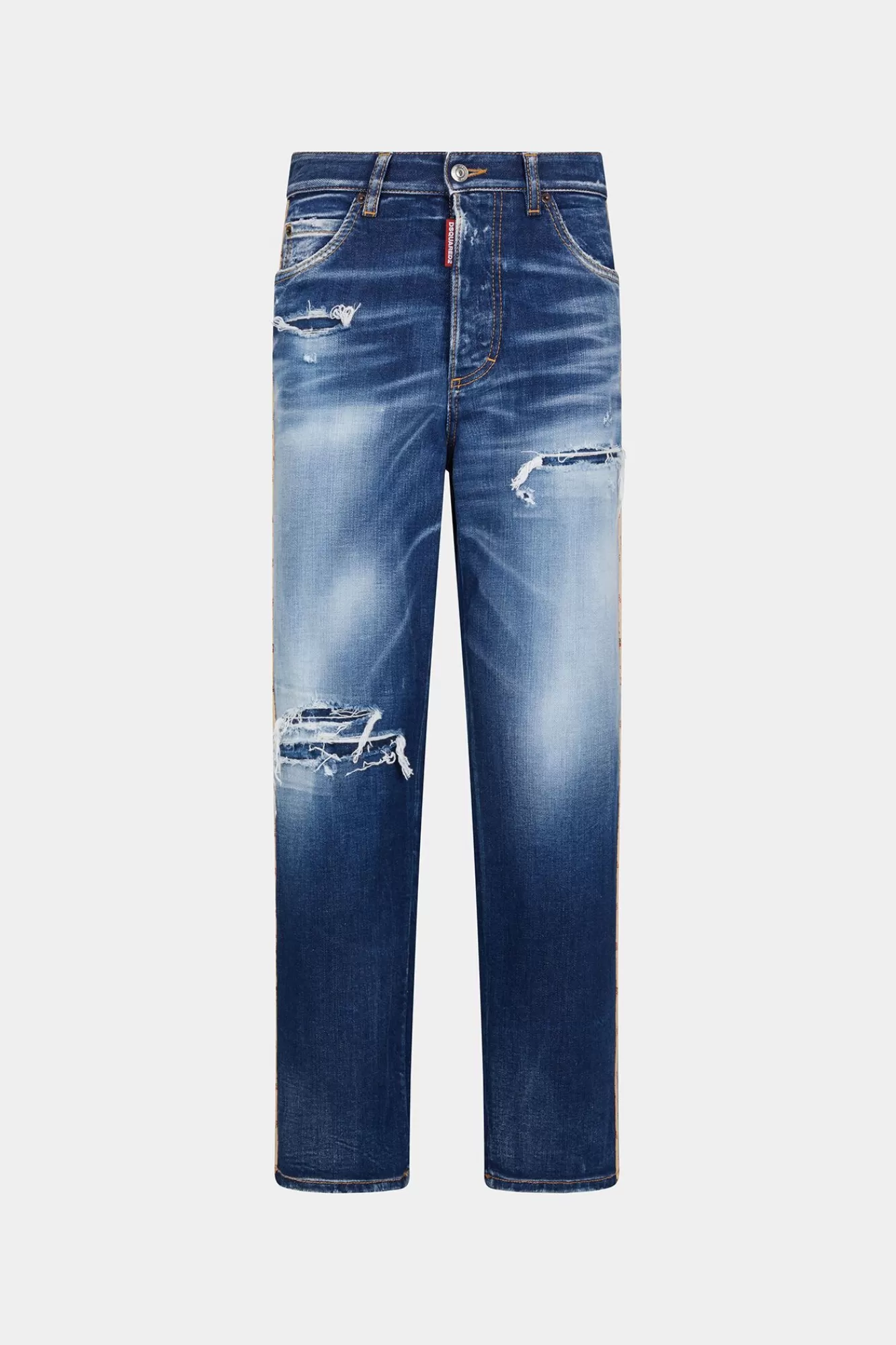 Jeans^Dsquared2 Boston Jeans Met Medium Gescheurde Kniewas Marine