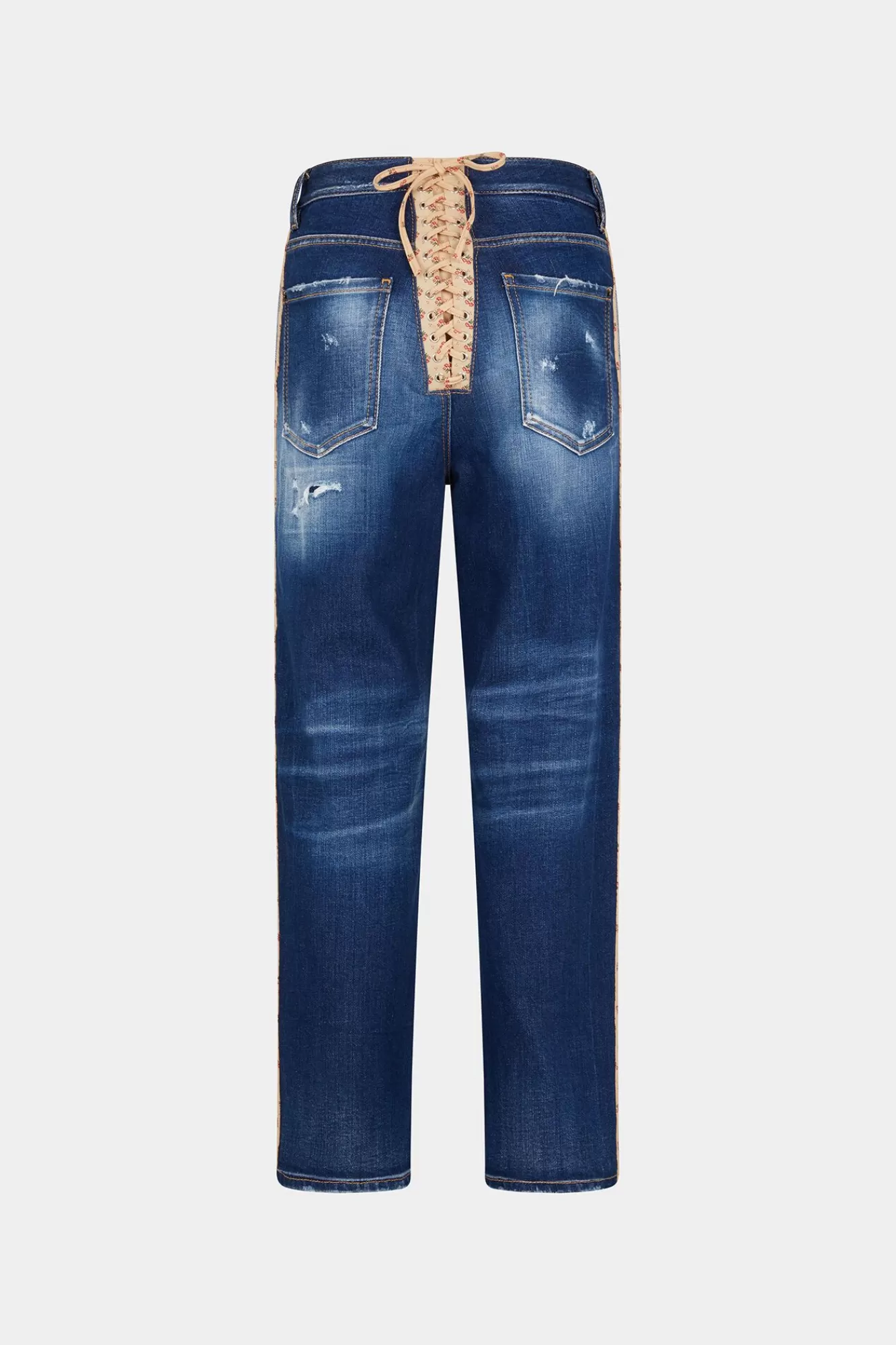 Jeans^Dsquared2 Boston Jeans Met Medium Gescheurde Kniewas Marine