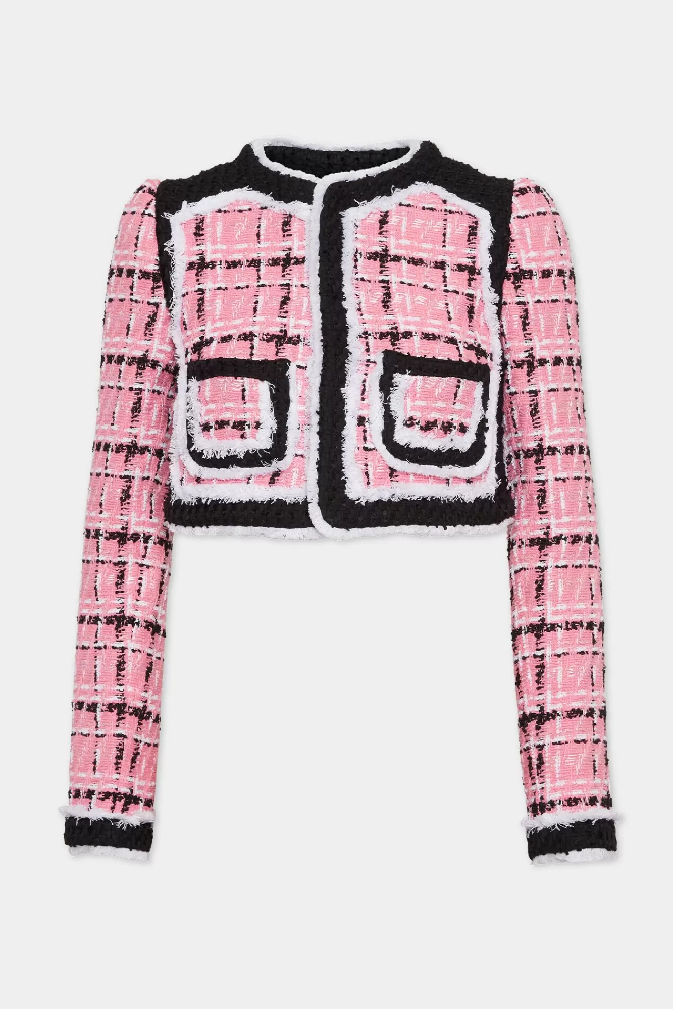 Pakken En Blazers^Dsquared2 Boucle Bijgesneden Jack Met Lange Mouwen Veelkleurig