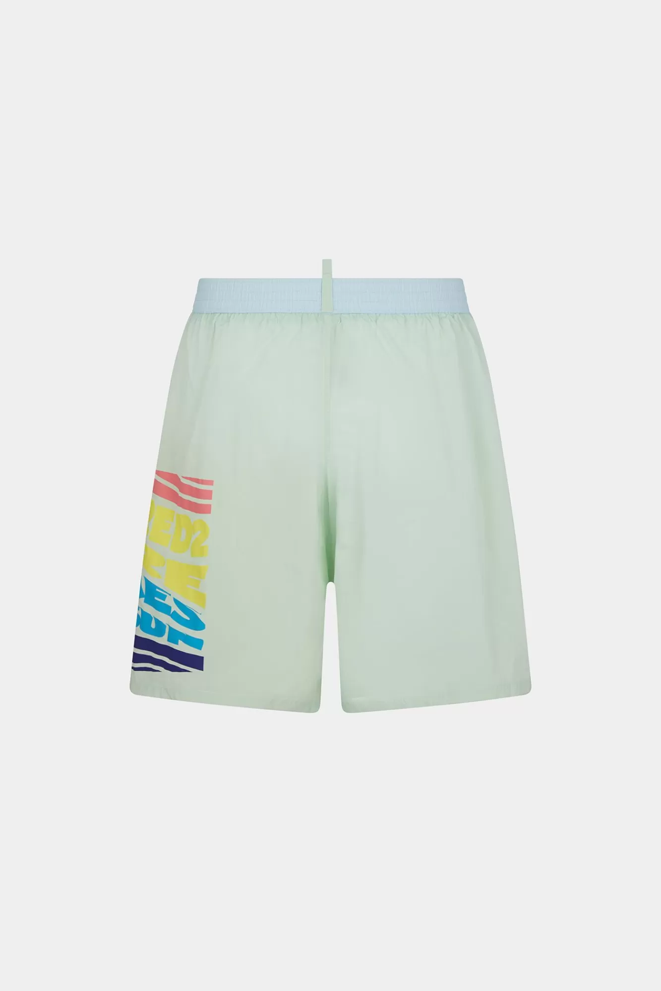 Strandkleding^Dsquared2 Boxer Midi Met Print Pastellichtblauw