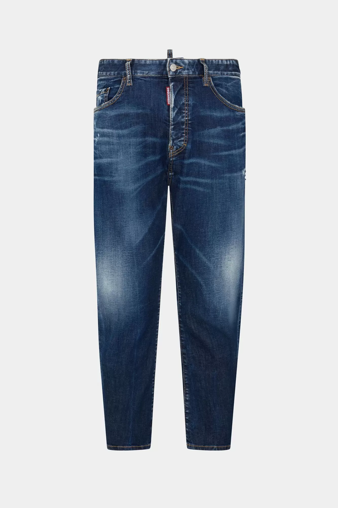 Jeans^Dsquared2 Bro-Jeans In Donkere Alledaagse Wassing Marine