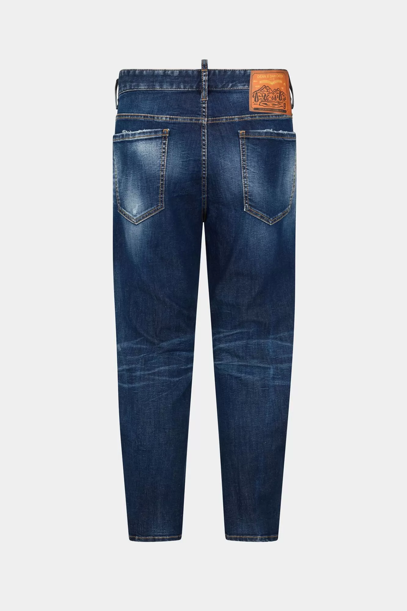 Jeans^Dsquared2 Bro-Jeans In Donkere Alledaagse Wassing Marine