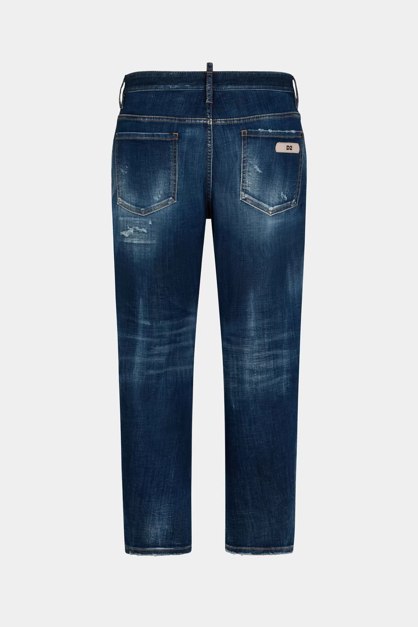 Jeans^Dsquared2 Bro-Jeans Met Donkere Gescheurde Cast-Wassing Marine