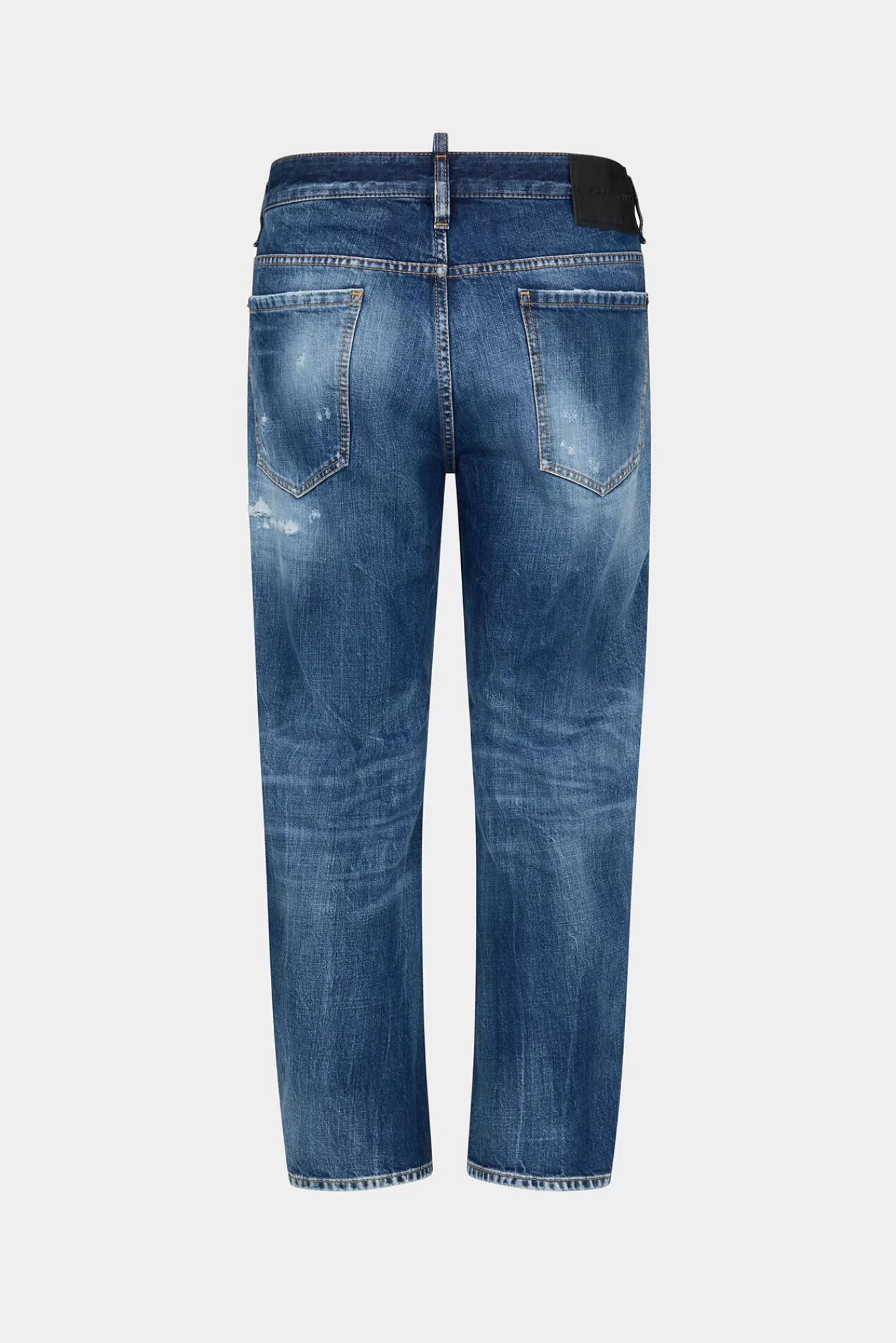 Jeans^Dsquared2 Bro-Jeans Met Donkere Gescheurde Wassing Marine