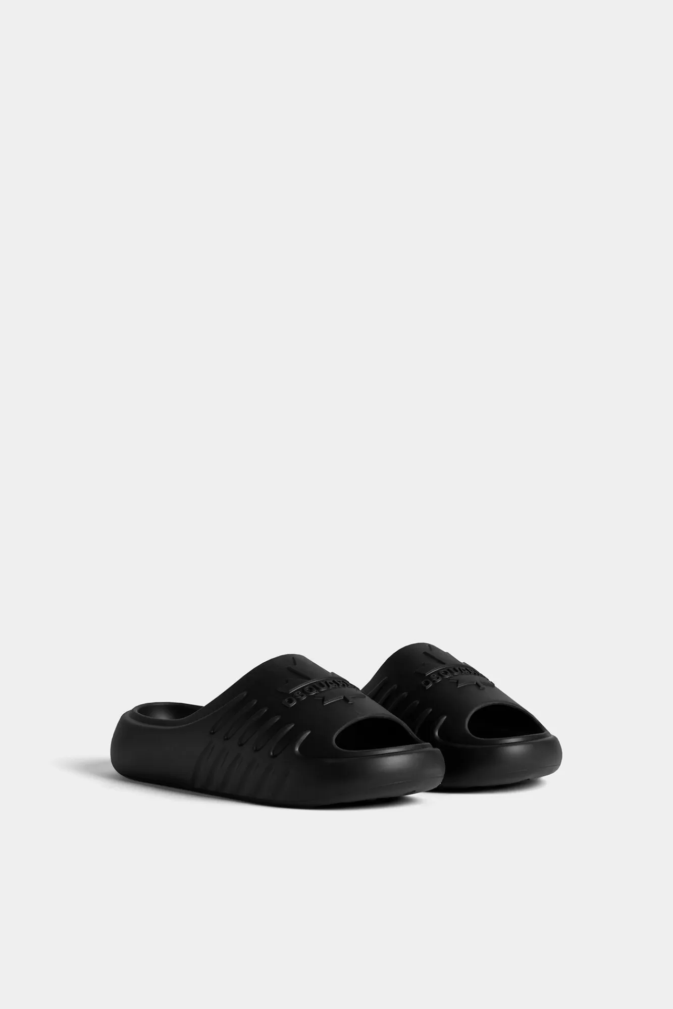 Sandalen En Slippers^Dsquared2 Canadese Bladglijbanen Zwart