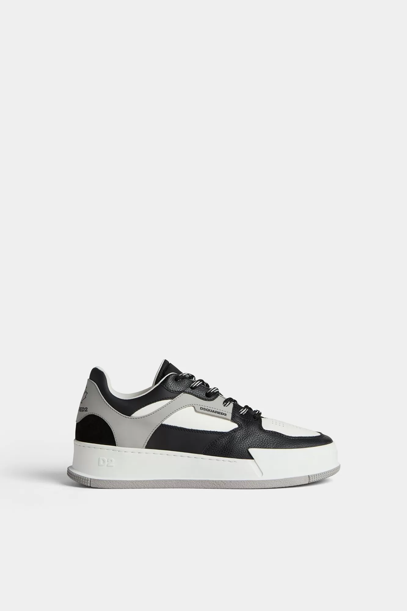 Sneakers^Dsquared2 Canadese Sneakers Zwart/Grijs/Wit