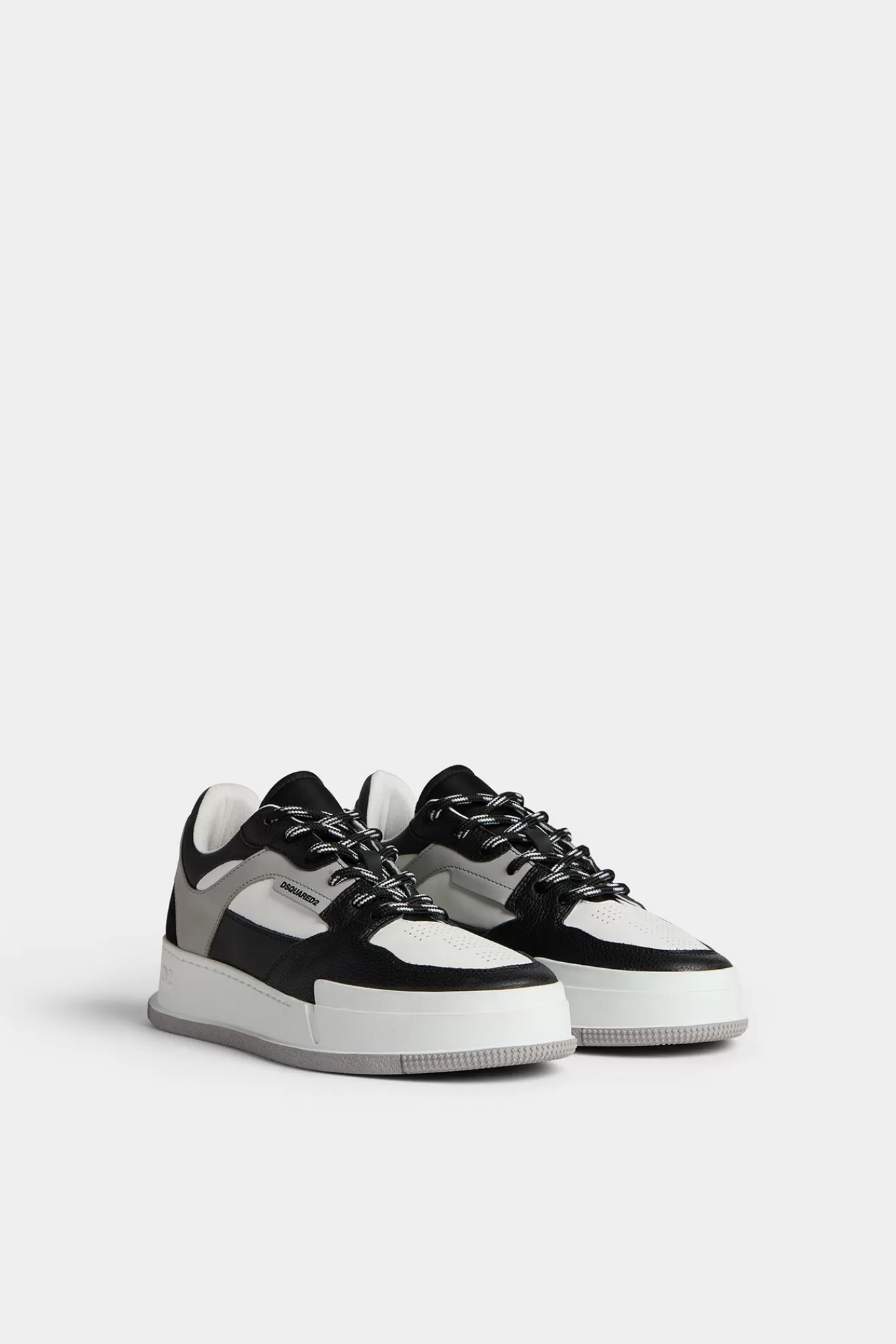 Sneakers^Dsquared2 Canadese Sneakers Zwart/Grijs/Wit