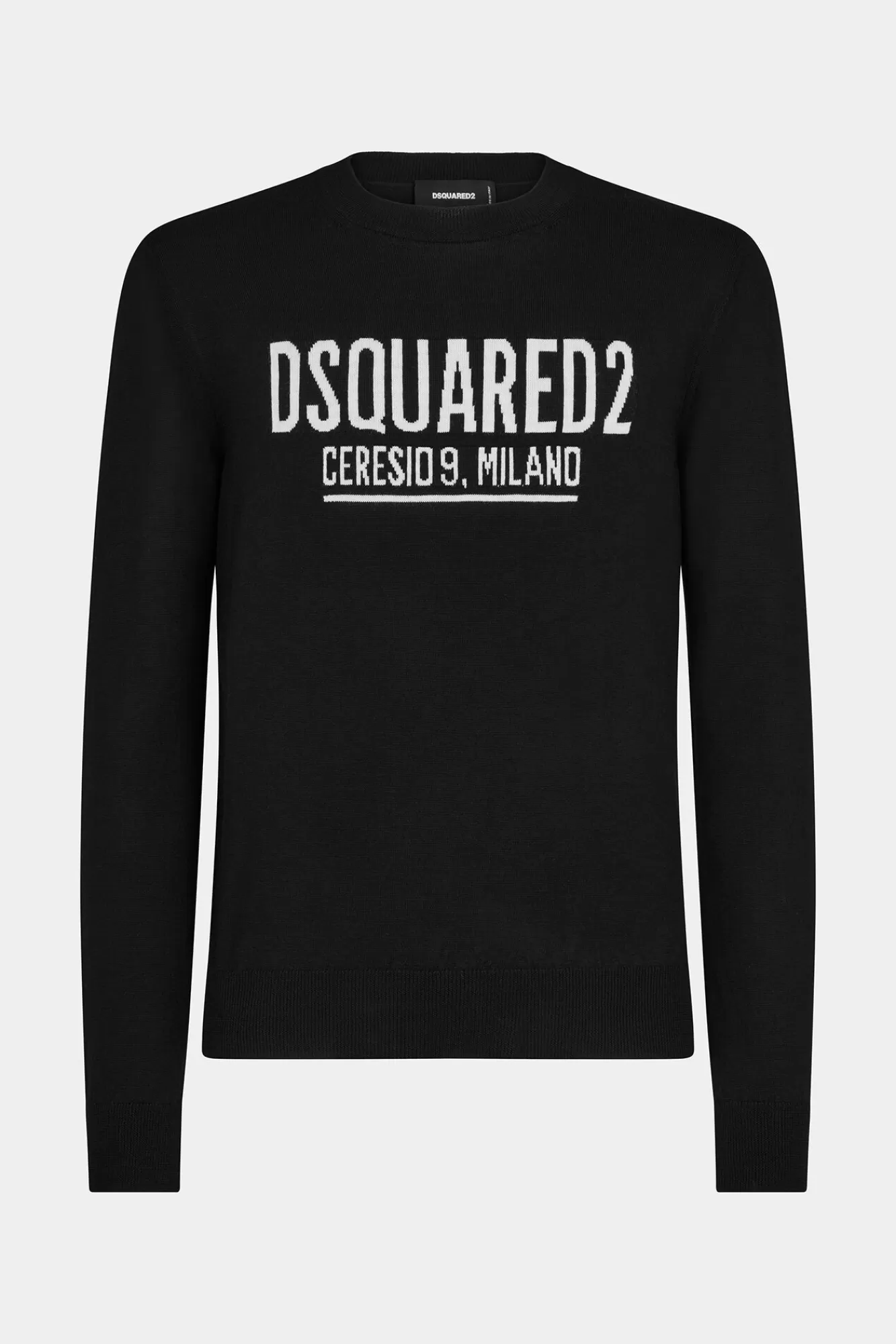 Gebreide Kleding^Dsquared2 Ceresio Gebreide Trui Met Ronde Hals Zwart