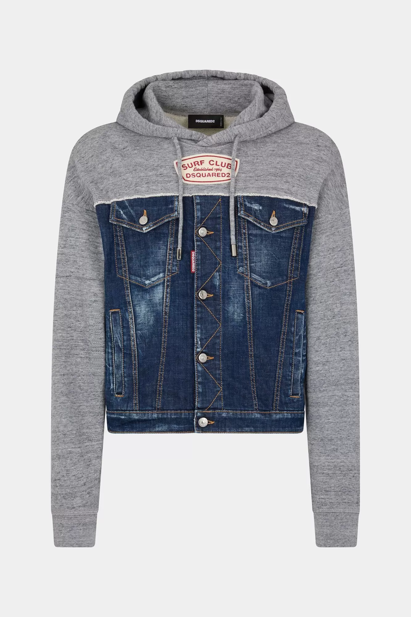 Co-Orden^Dsquared2 Cipro Fit Hoodiejack Grijze Melange