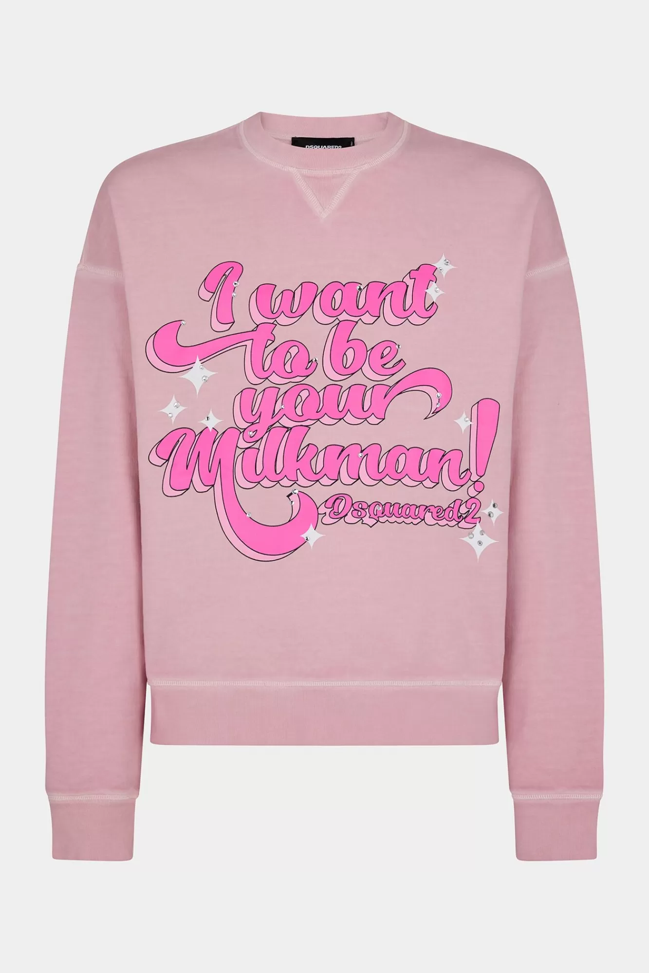 Sweatshirts^Dsquared2 Cipro Fit Sweatshirt Met Ronde Hals Baby Roze