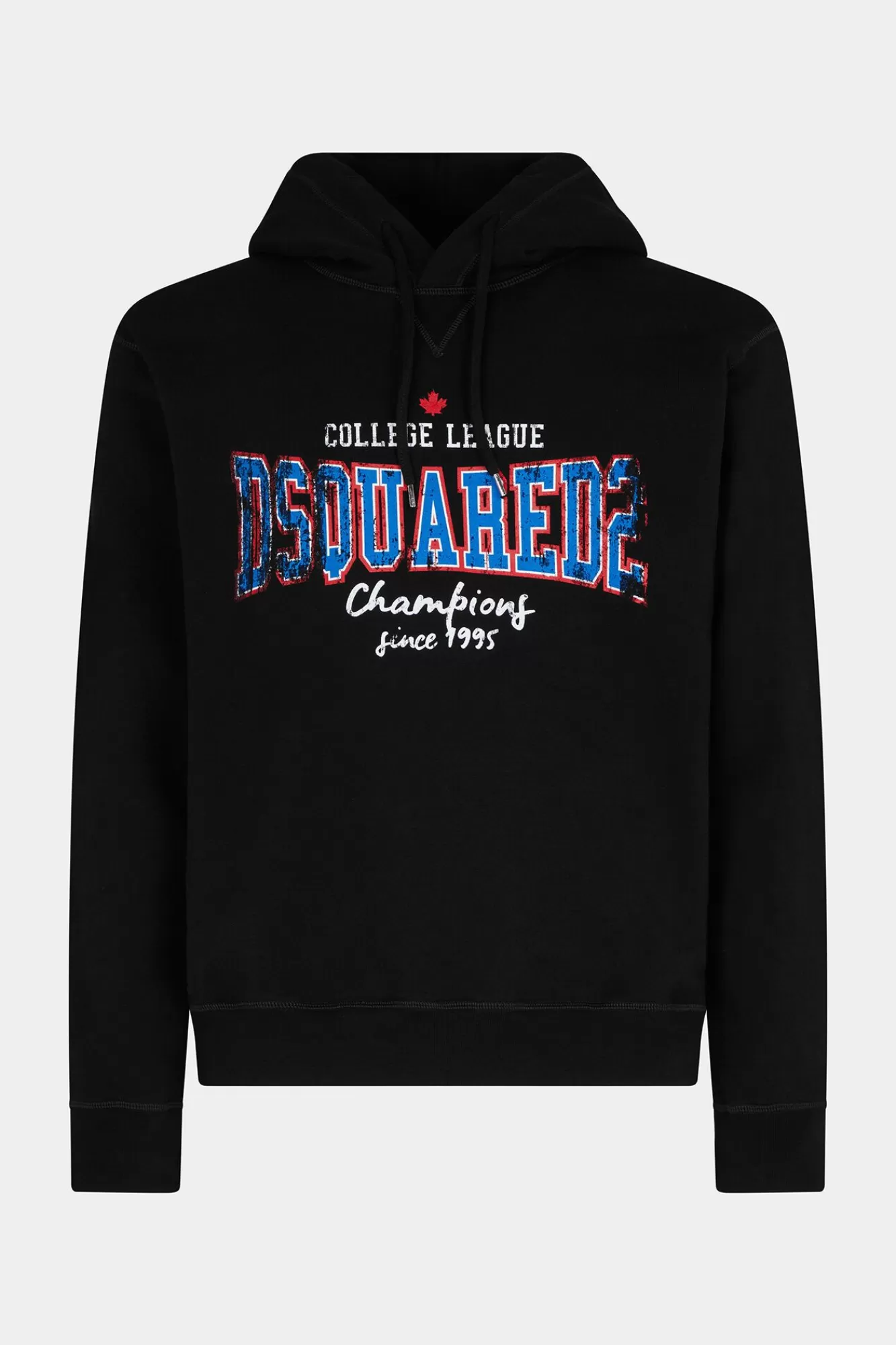 Sweatshirts^Dsquared2 College League Cool-Fit Sweatshirt Met Capuchon Zwart