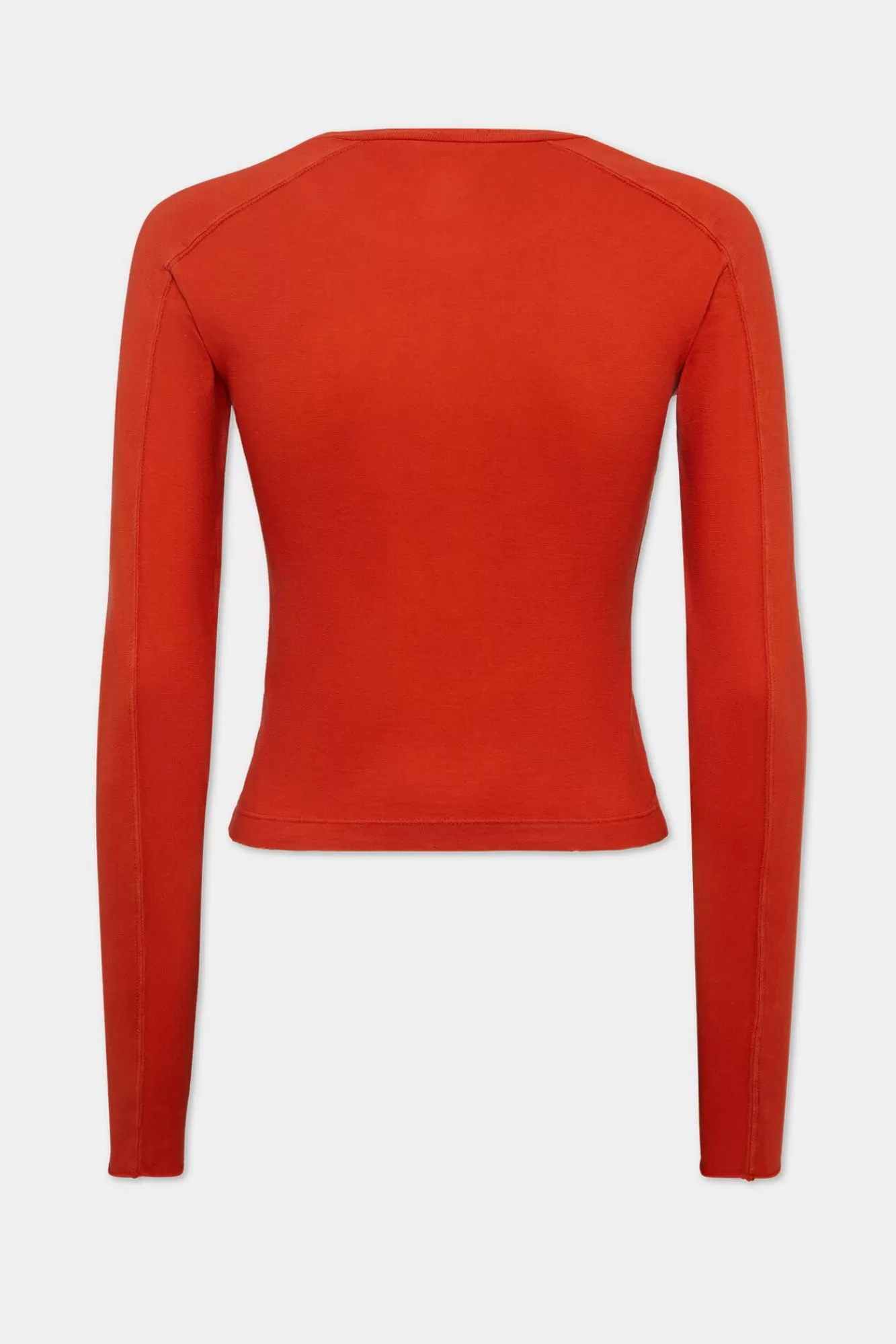 Tops En T-Shirts^Dsquared2 College-Fit T-Shirt Met Lange Mouwen Oranje Rood