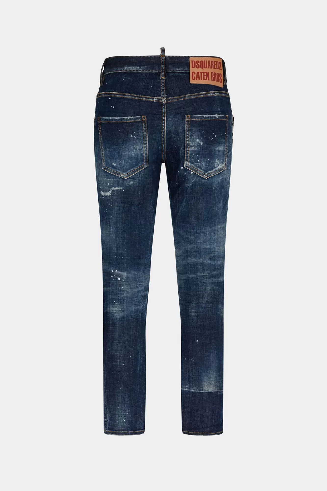 Jeans^Dsquared2 Coole Meisjesjeans Met Donkere Toppa-Wassing Marine