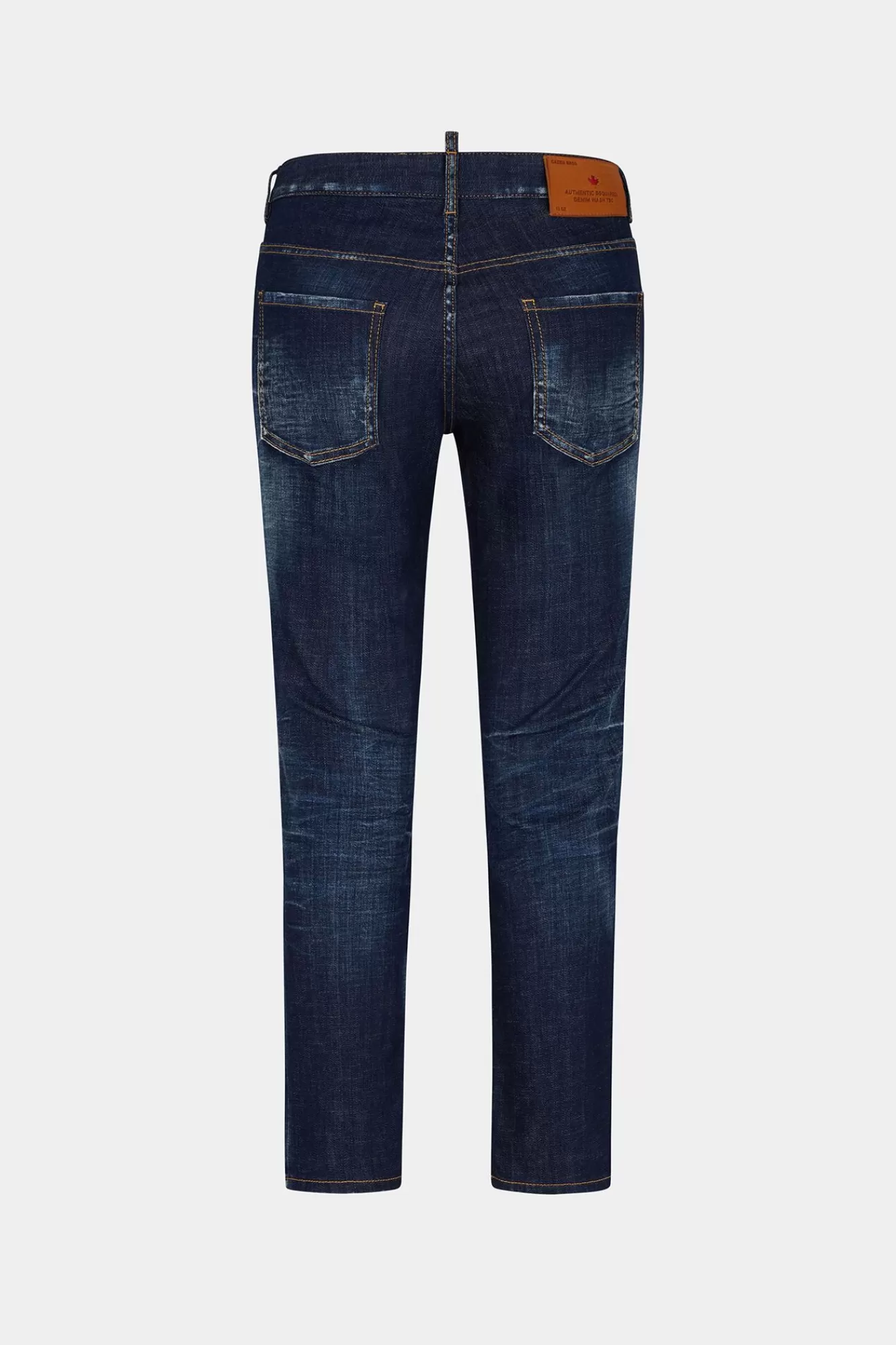 Jeans^Dsquared2 Coole Meisjesjeans Met Donkere Wassing Marine