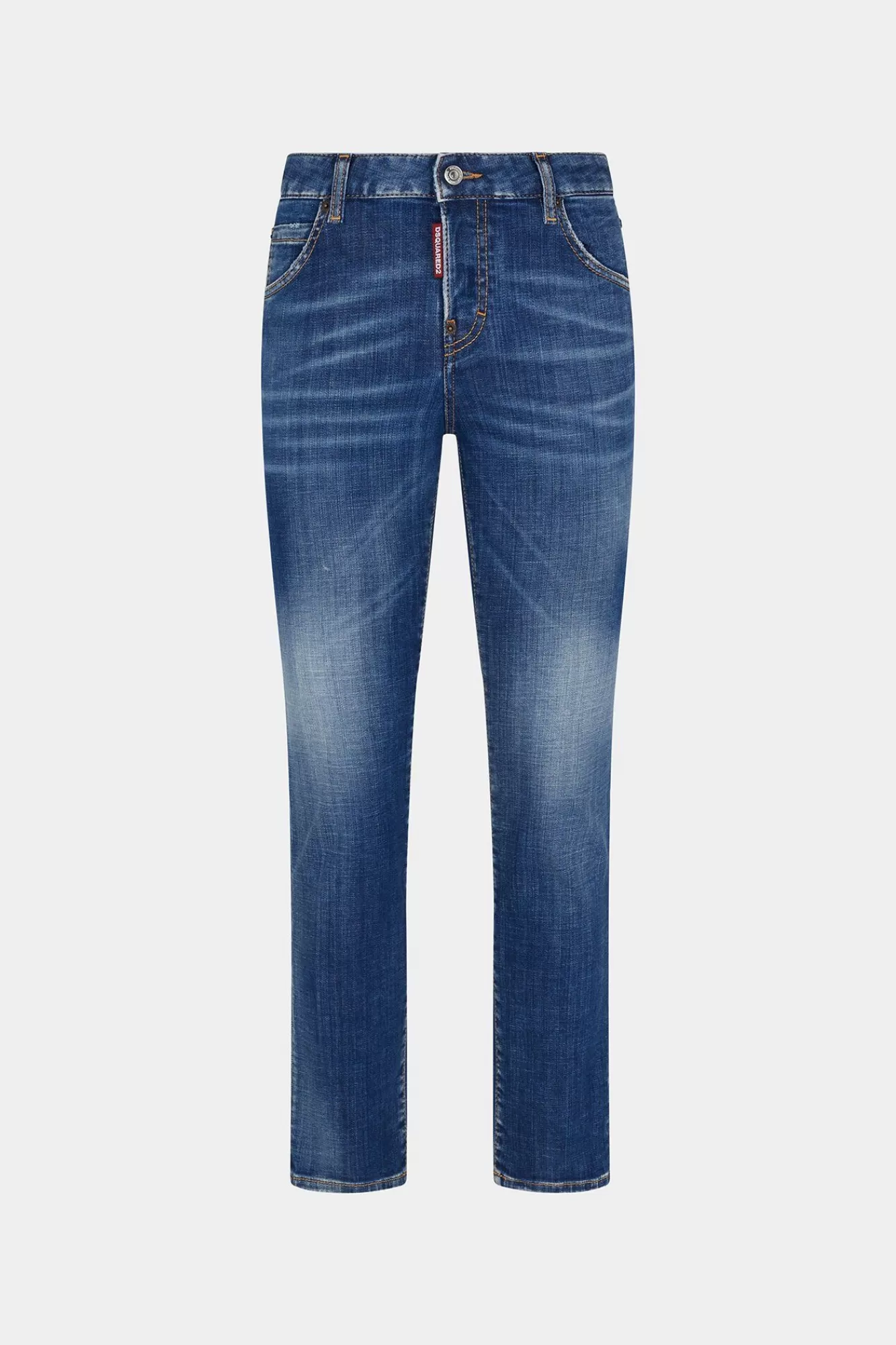 Jeans^Dsquared2 Coole Meisjesjeans Met Medium Schone Wassing Marine