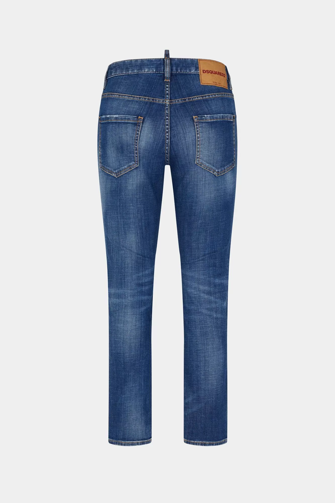 Jeans^Dsquared2 Coole Meisjesjeans Met Medium Schone Wassing Marine