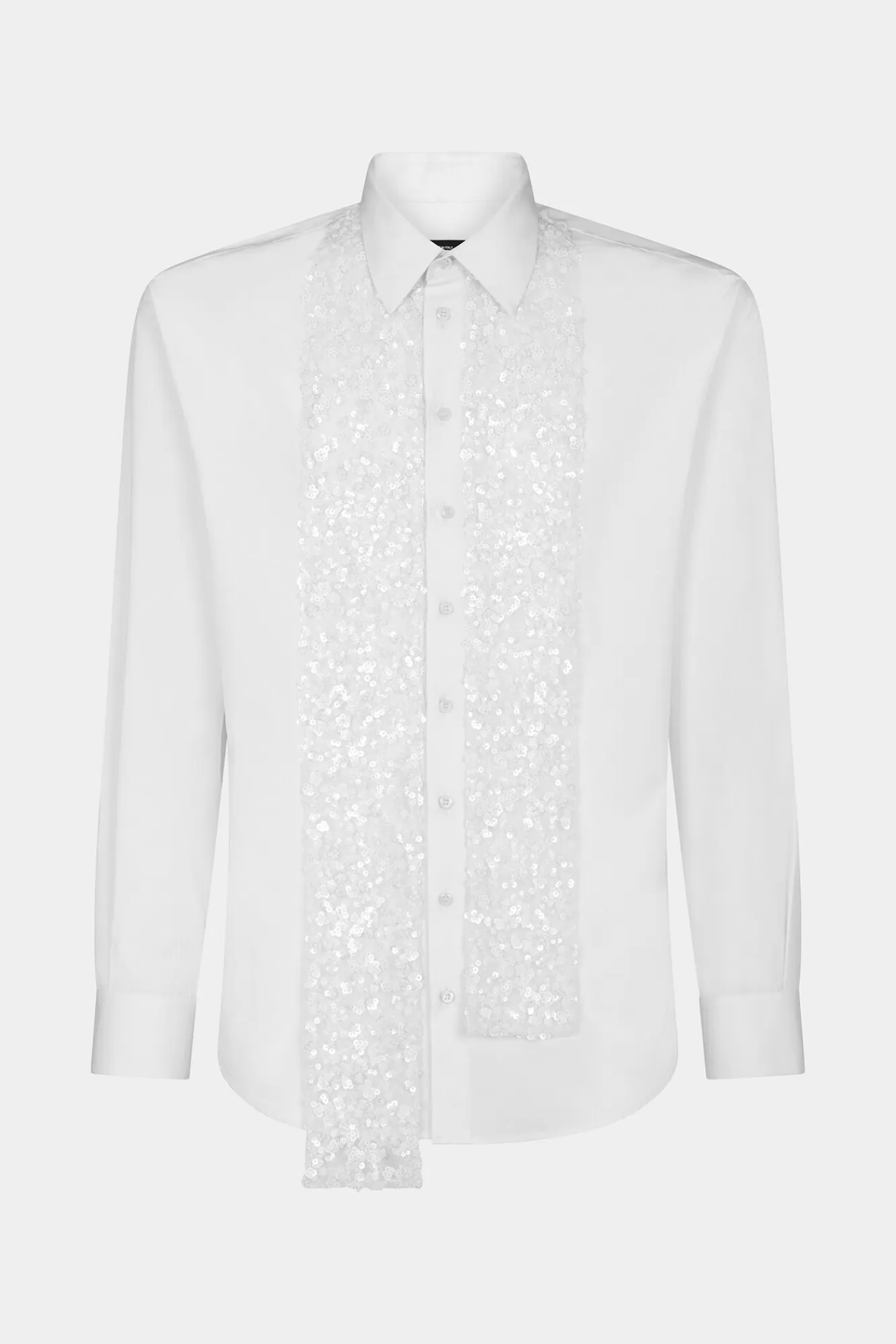 Overhemden^Dsquared2 D2 Bloesems Sjaal Shirt Wit