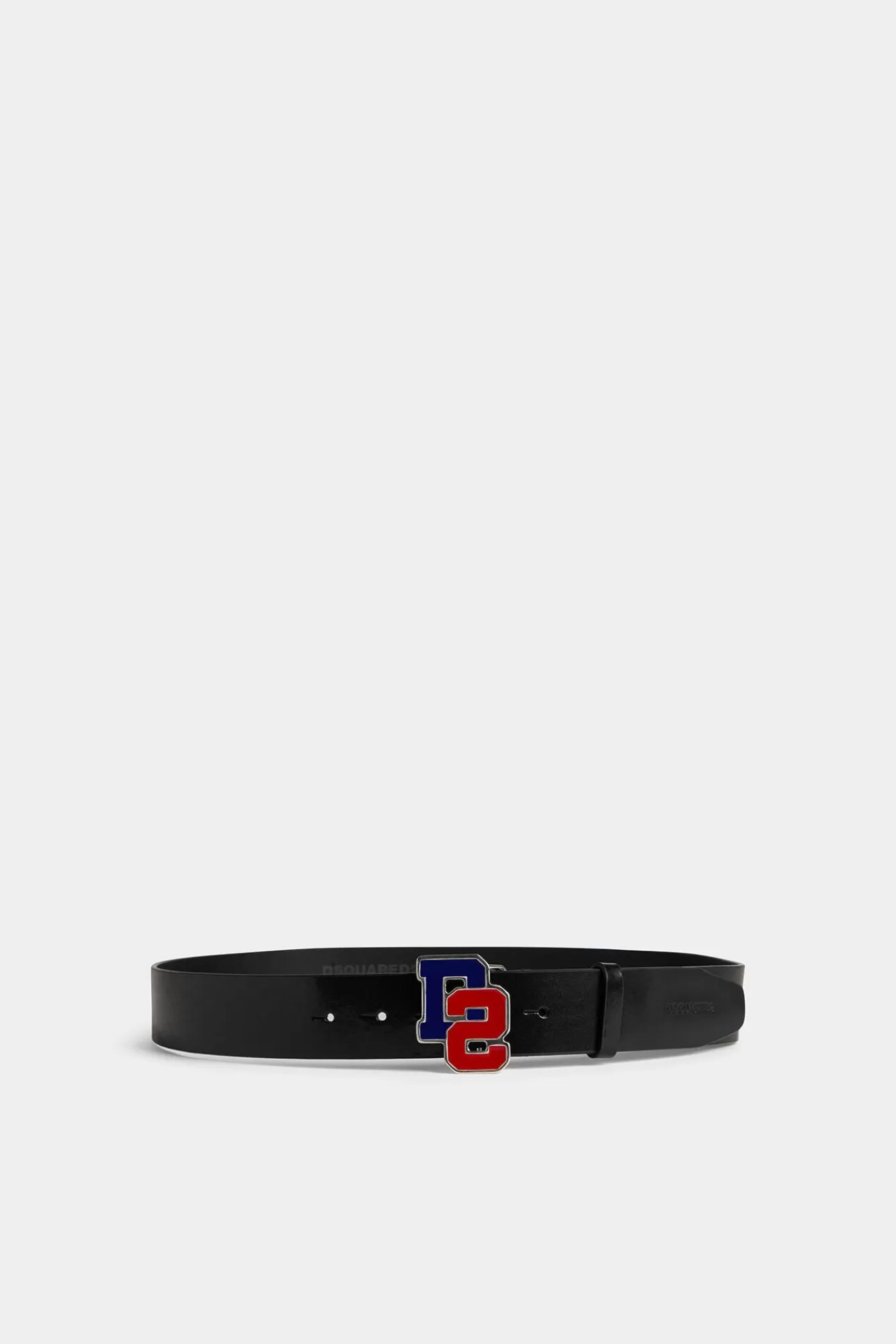 Riemen^Dsquared2 D2 College Plaquetteriem Zwart