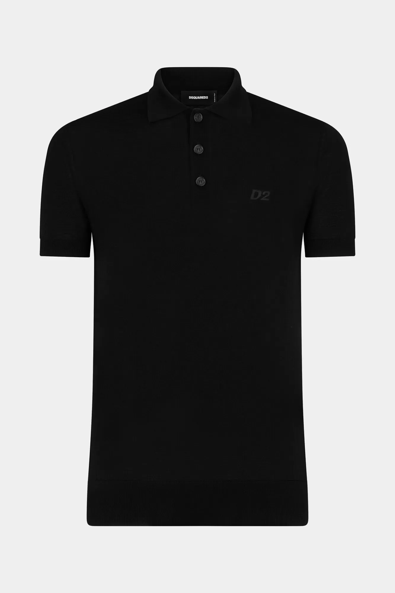 Gebreide Kleding^Dsquared2 D2 Gebreid Poloshirt Zwart