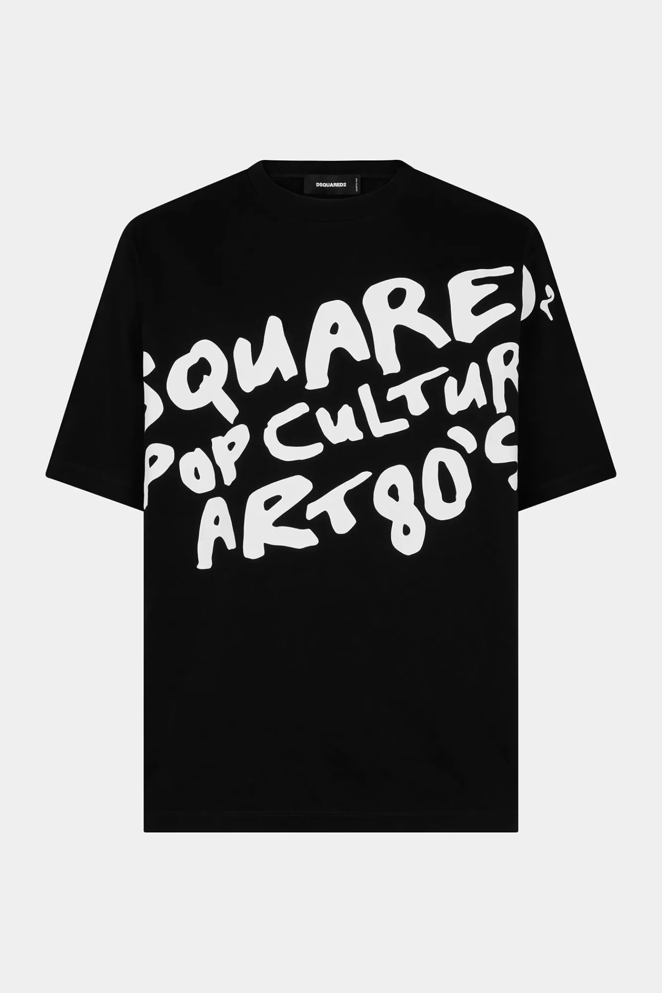 T-Shirts En Poloshirts^Dsquared2 D2 Pop Jaren 80 Losvallend T-Shirt Zwart