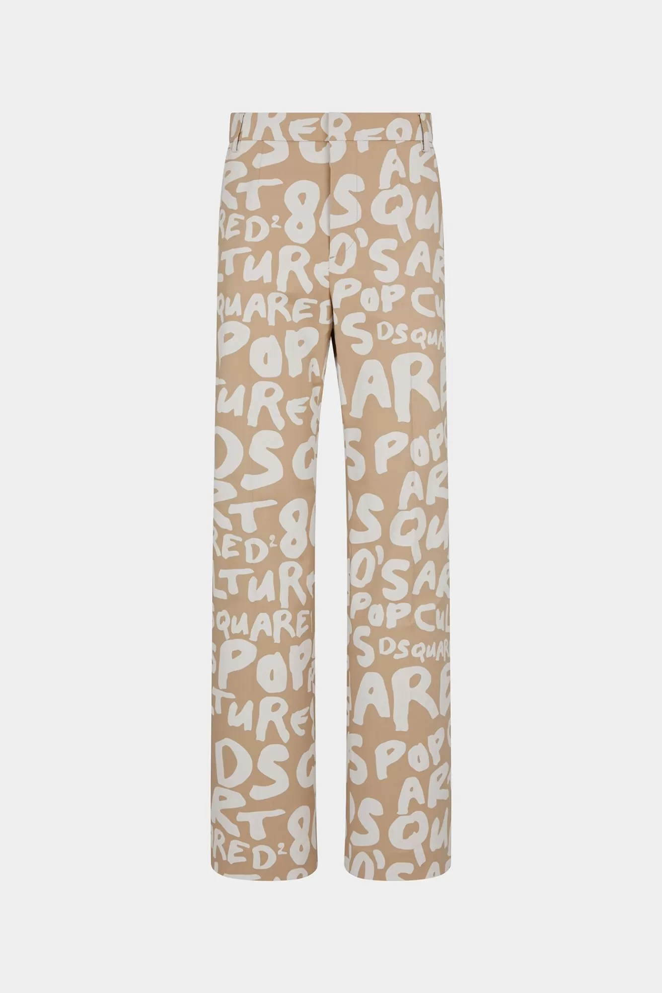 Co-Orden^Dsquared2 D2 Pop Jaren 80 Roadie-Broek Beige/Wit