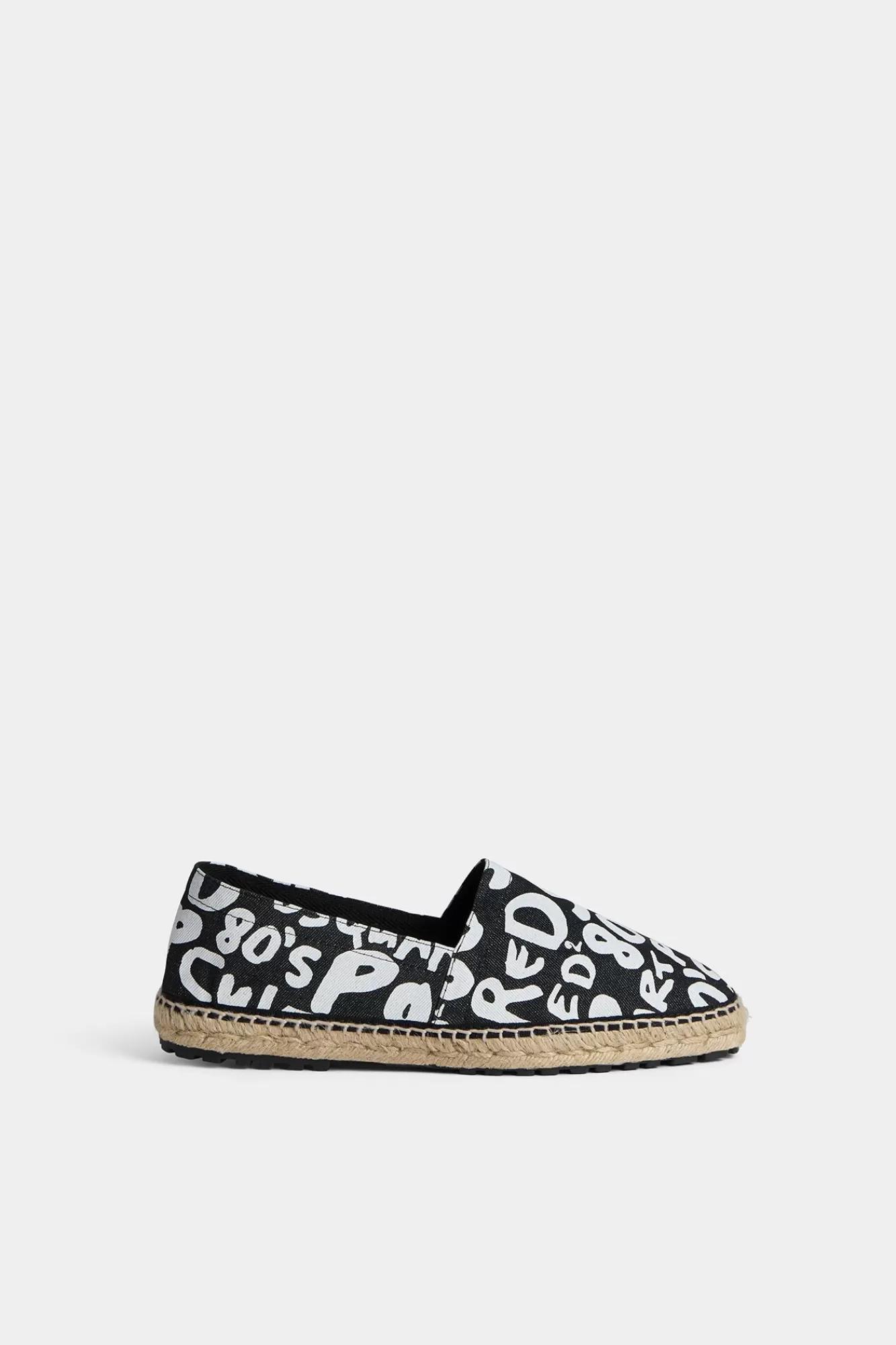 Loafers^Dsquared2 D2 Pop Platte Espadrilles Uit De Jaren 80 Zwart Wit