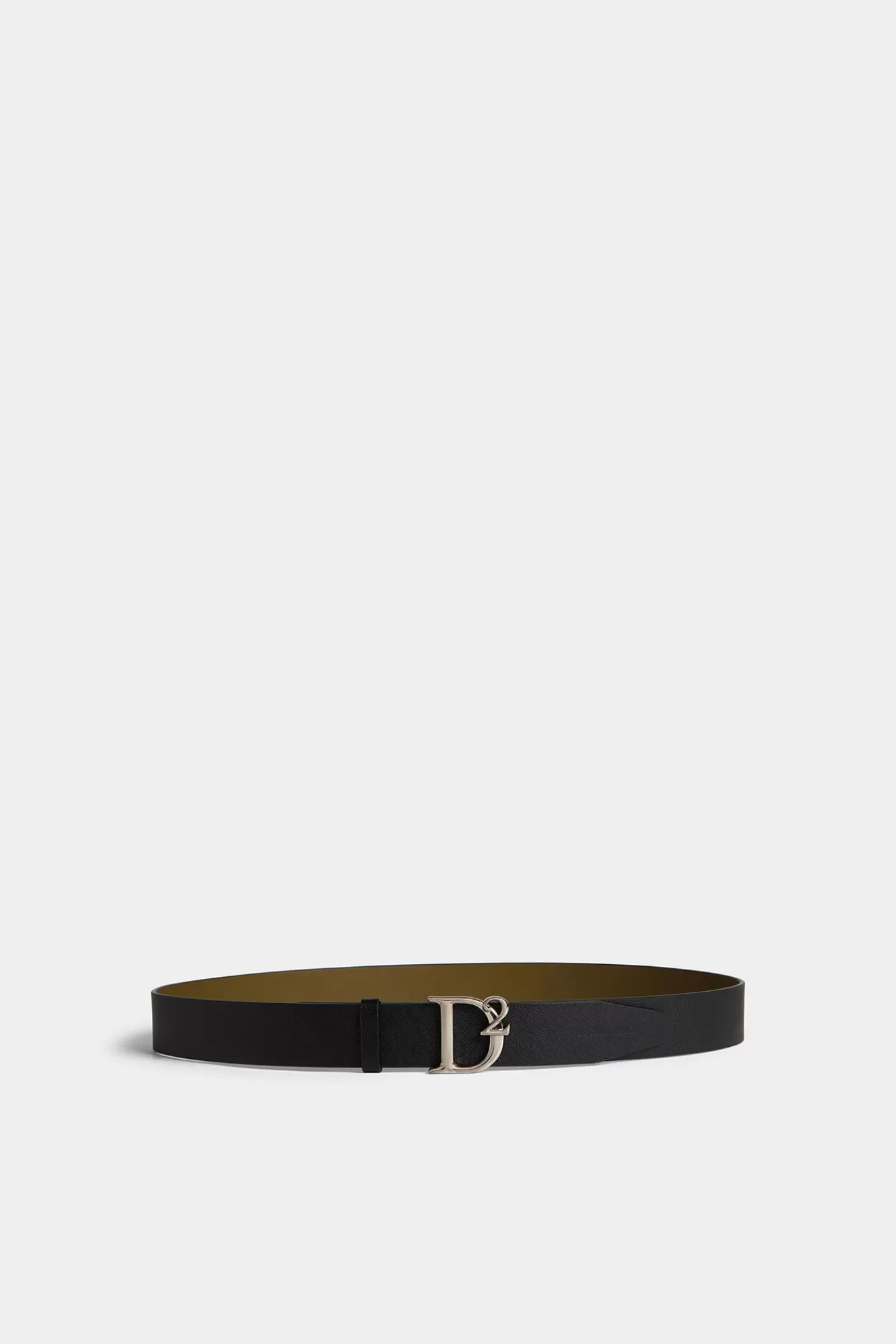 Riemen^Dsquared2 D2 Statement Riem Met Omkeerbare Gesp Zwart/Beige