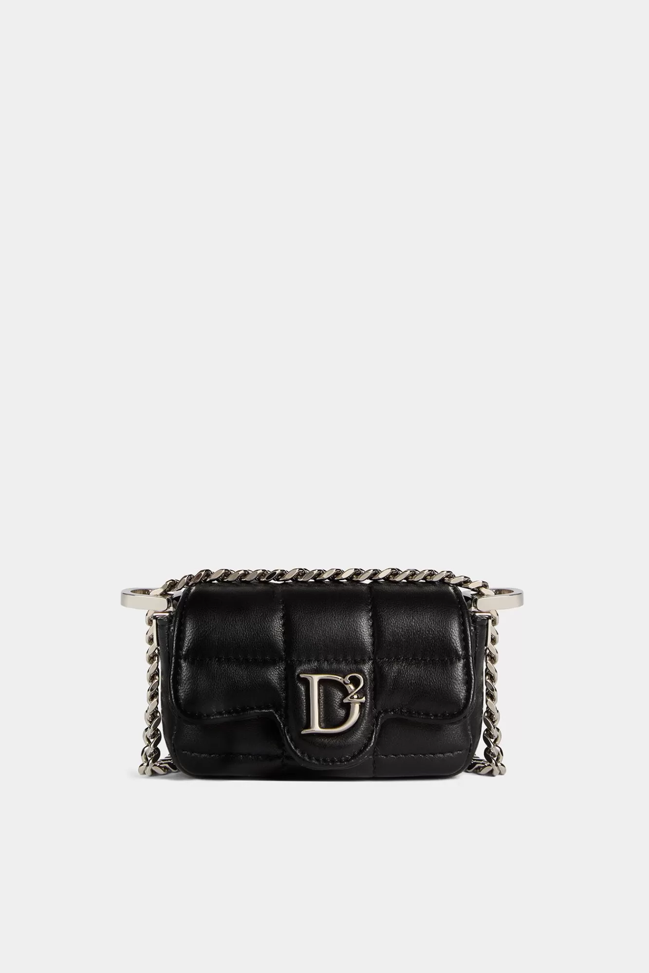 Crossbody^Dsquared2 D2 Statement Zachte Minitas Zwart Palladium