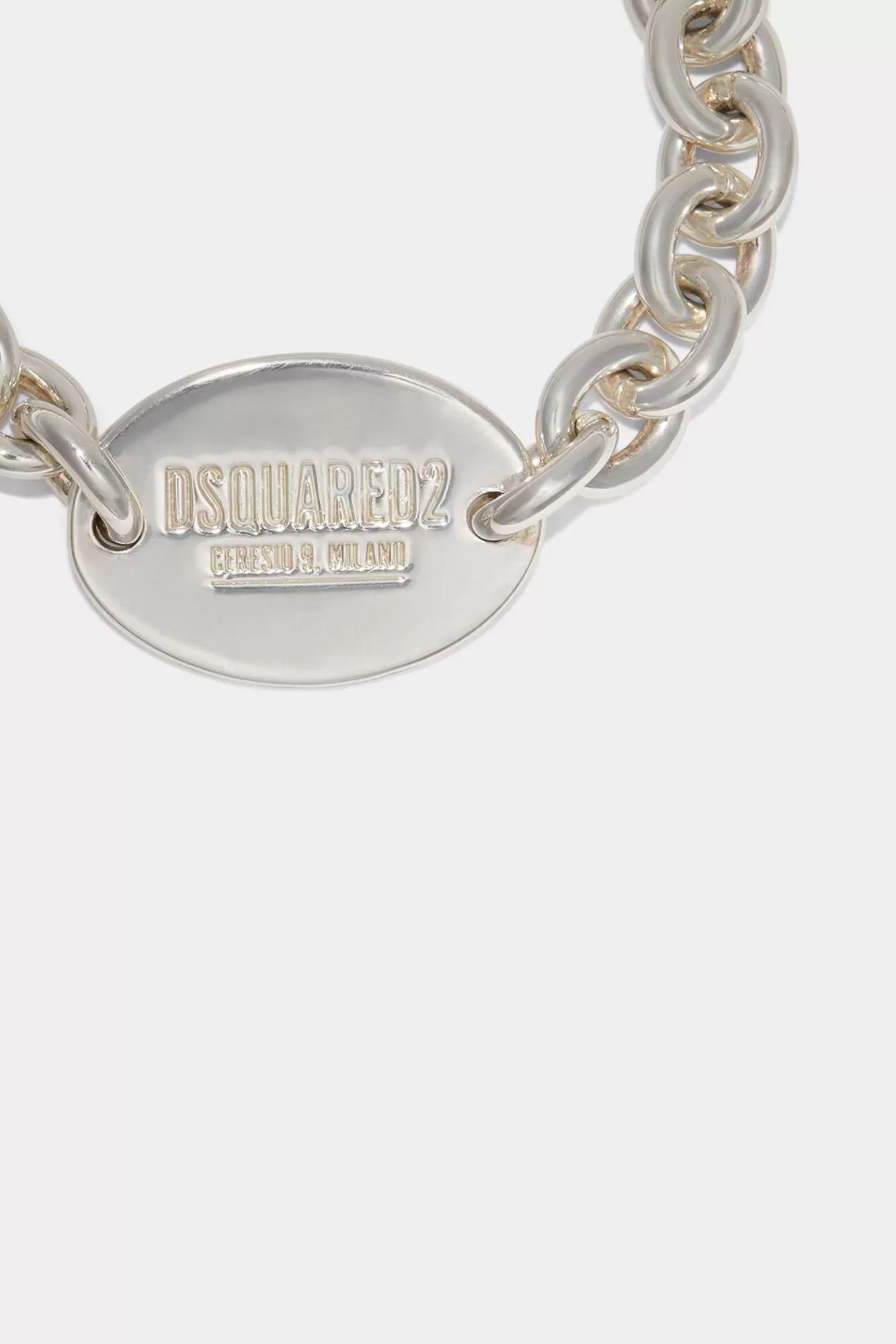 Sieraden^Dsquared2 D2 Tag Chain-Armband Zilver