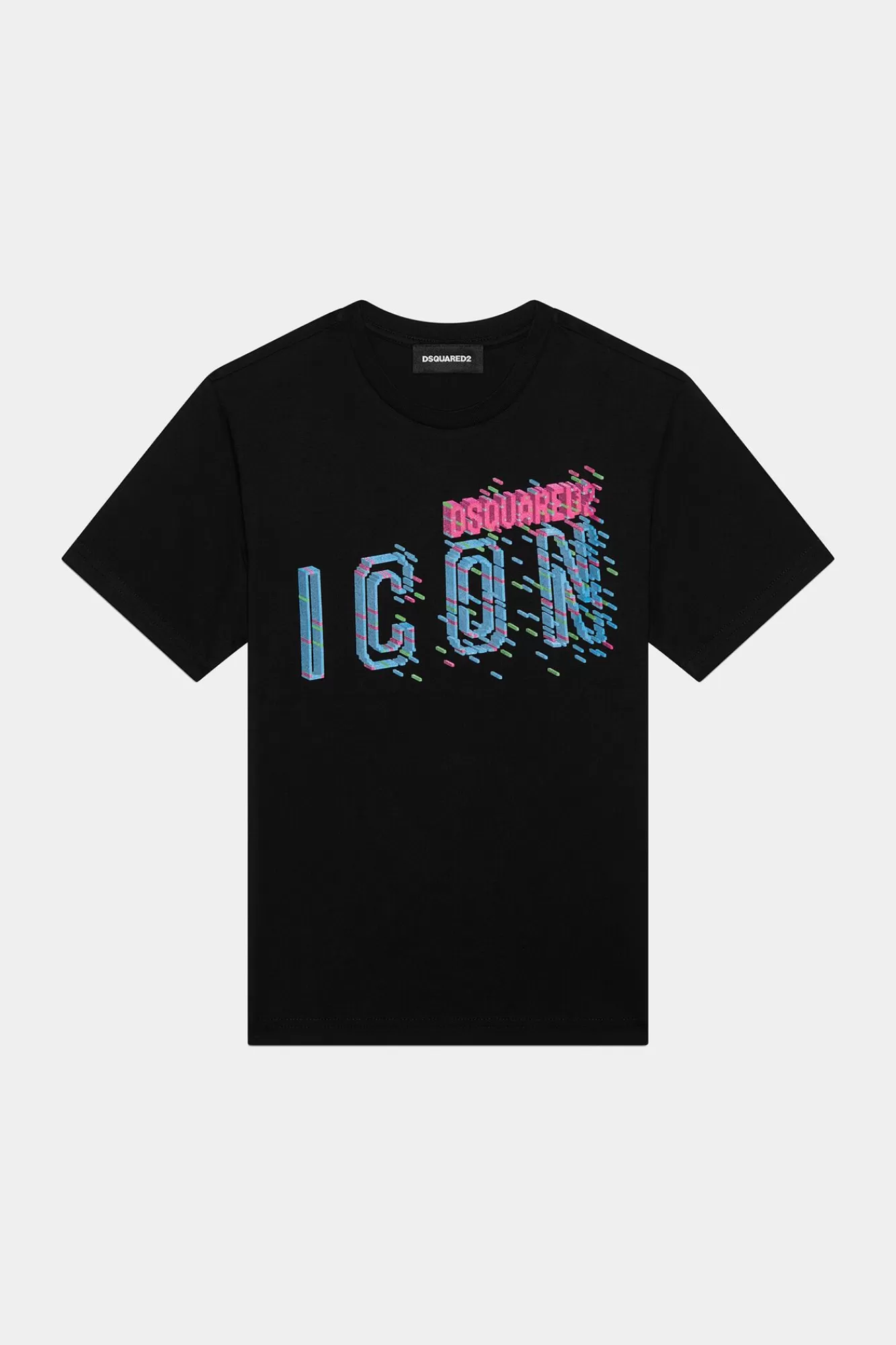 Junior^Dsquared2 D2Kids Junior Icon Relax-T-Shirt Zwart