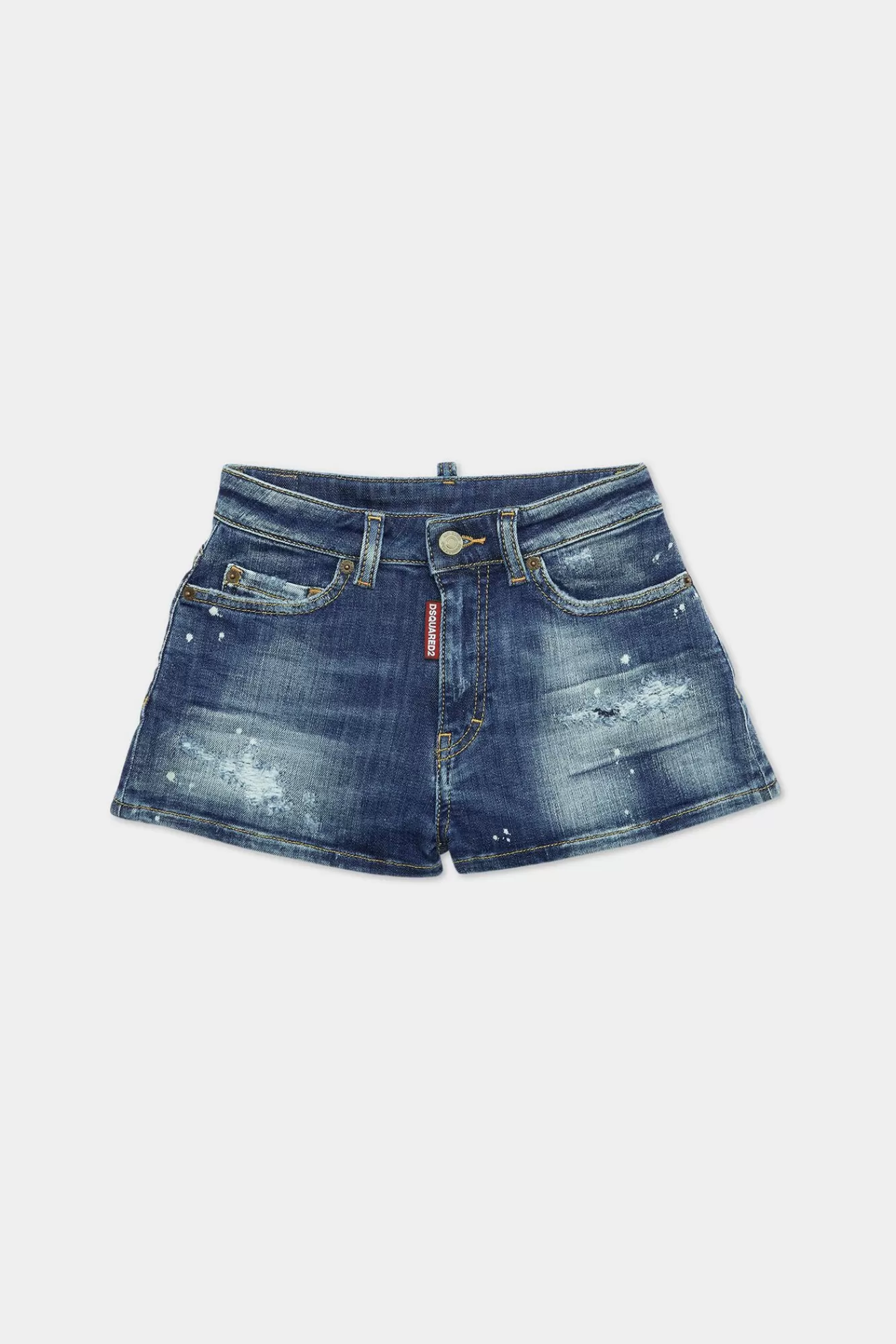 Junior^Dsquared2 D2Kids Junior Korte Jeans Blauw