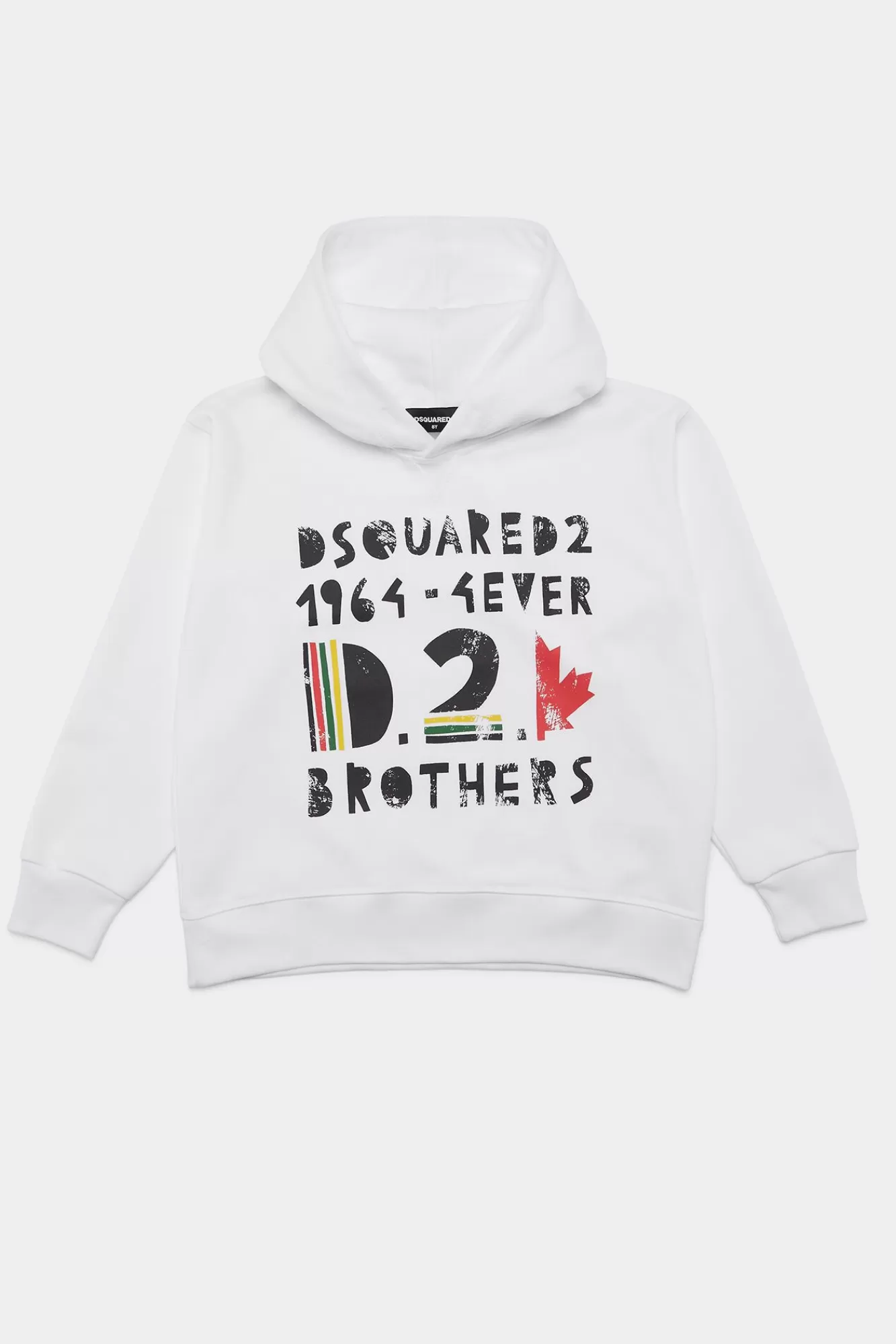 Junior^Dsquared2 D2Kids Junior Sweatshirt Met Capuchon Wit