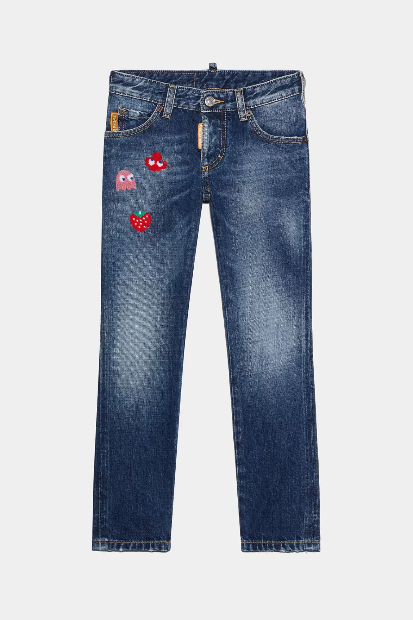 Junior^Dsquared2 D2Kids Pac-Man Clement-Jeans Met Medium Wassing Blauw