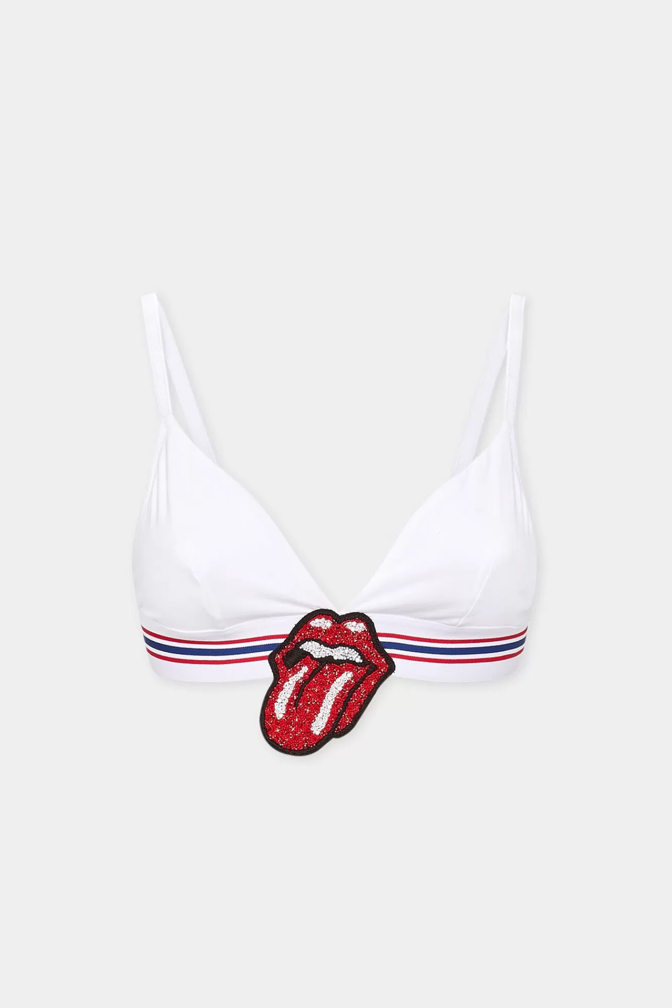 Ondergoed^Dsquared2 De Rolling Stones Triangelbeha Wit