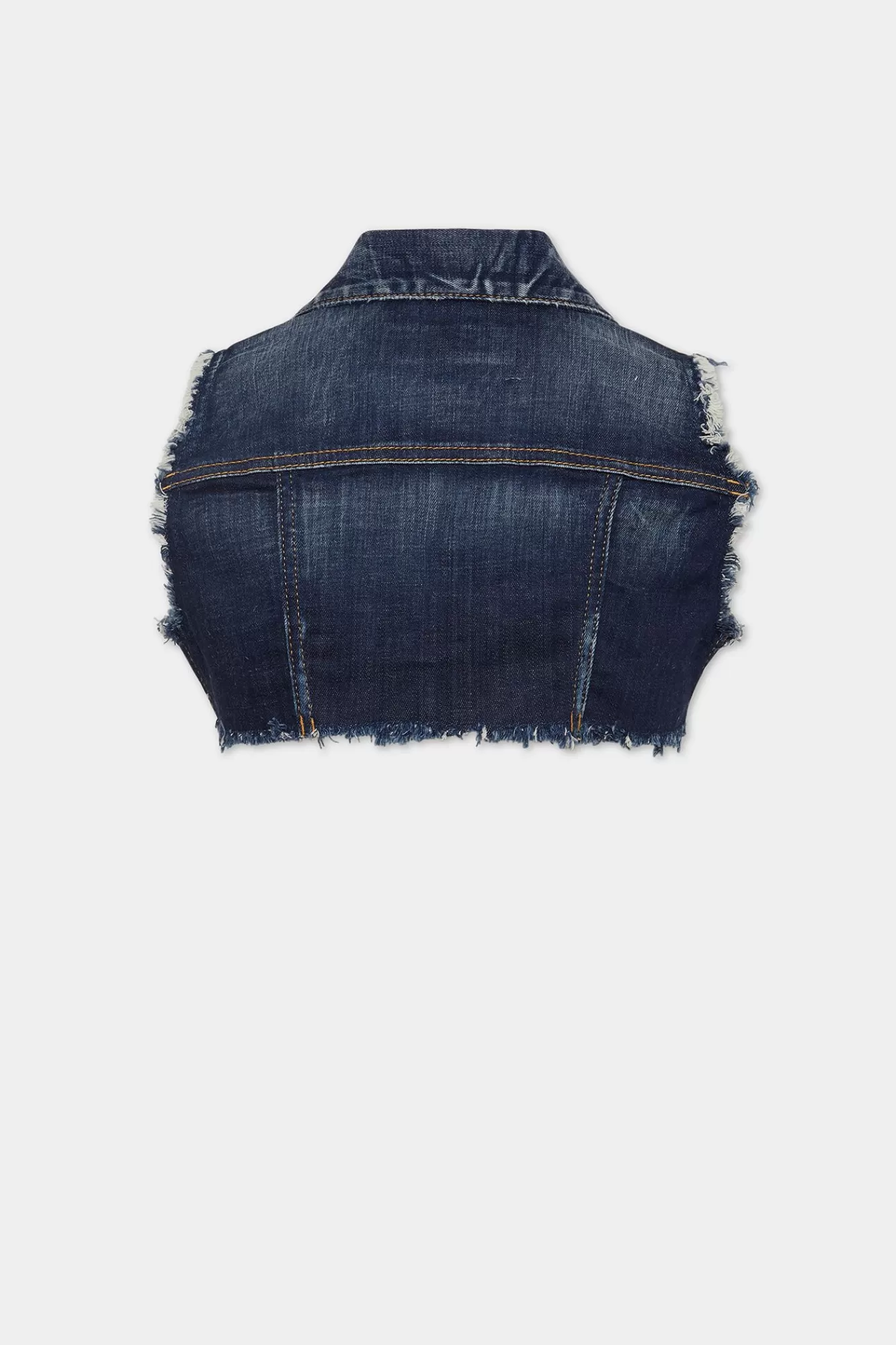 Jassen En Bovenkleding^Dsquared2 Denim Bijgesneden Vest Marine