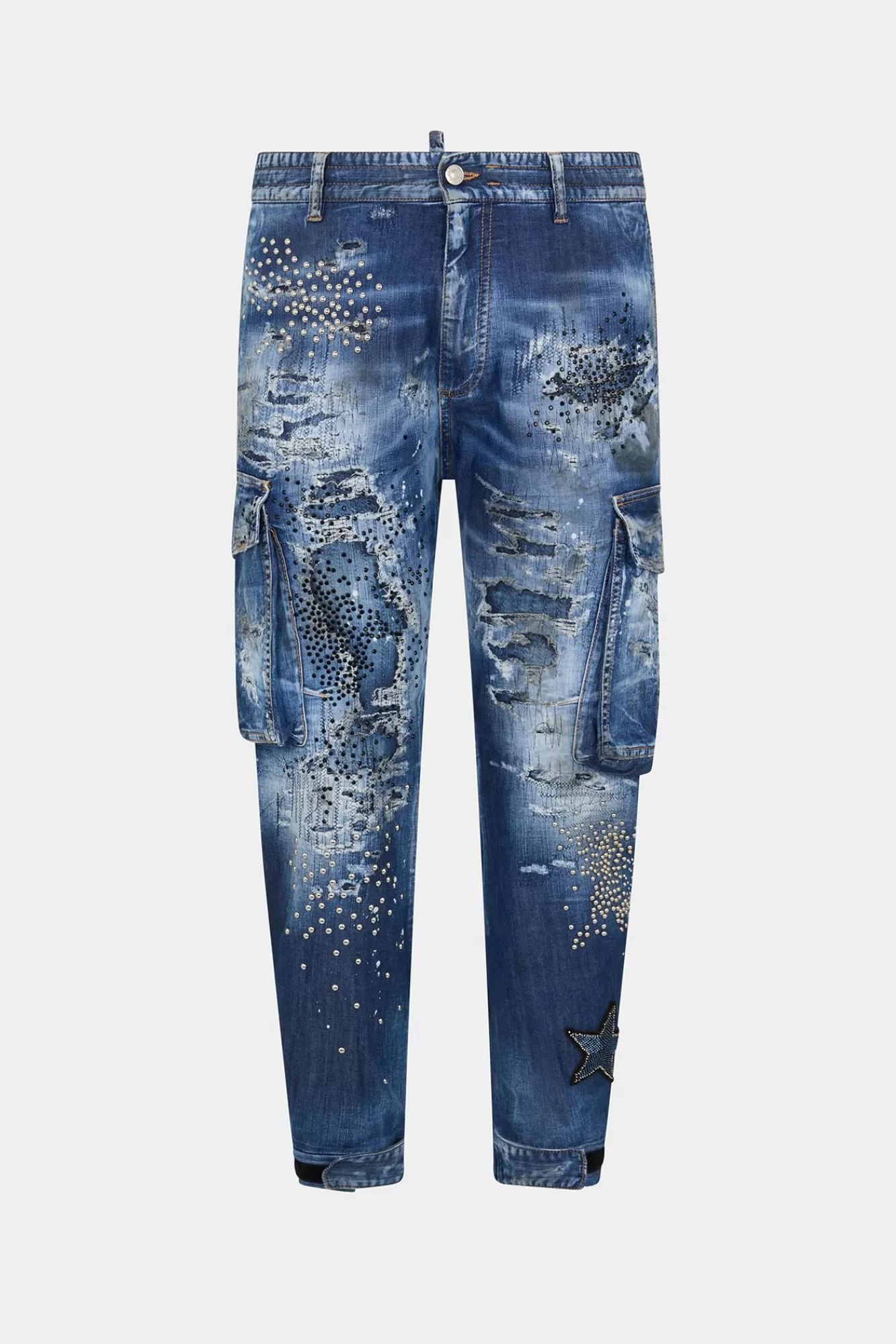 Broek^Dsquared2 Denim Cargobroek Marine