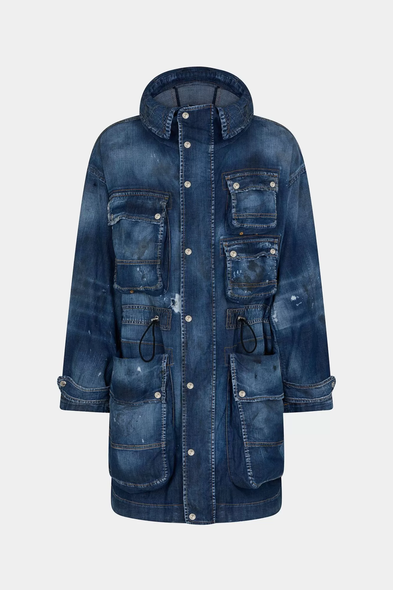 Jassen En Bovenkleding^Dsquared2 Denim Cargoparka Met Meerdere Zakken Marine