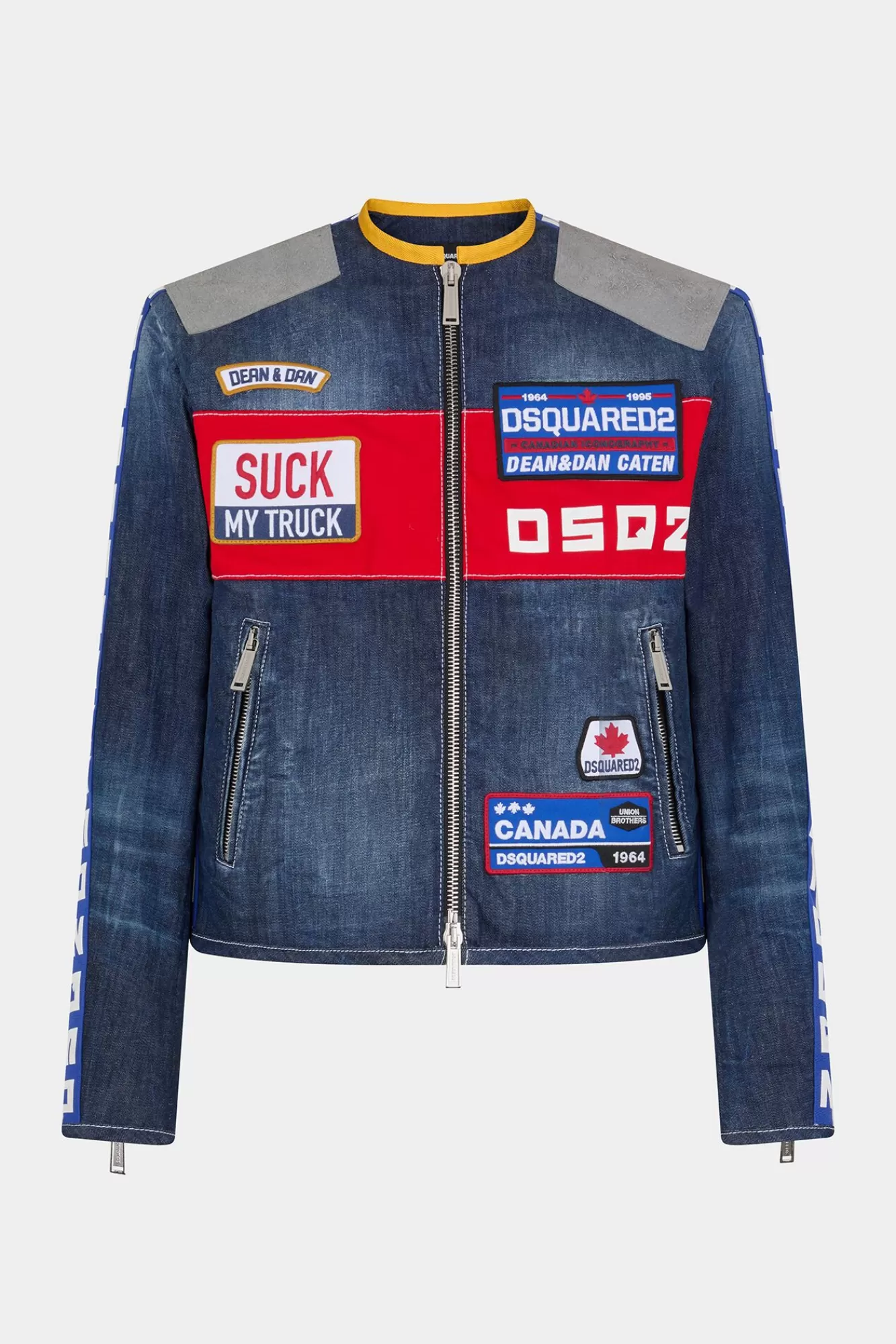 Co-Orden^Dsquared2 Denim Jack Met Ritssluiting Marine